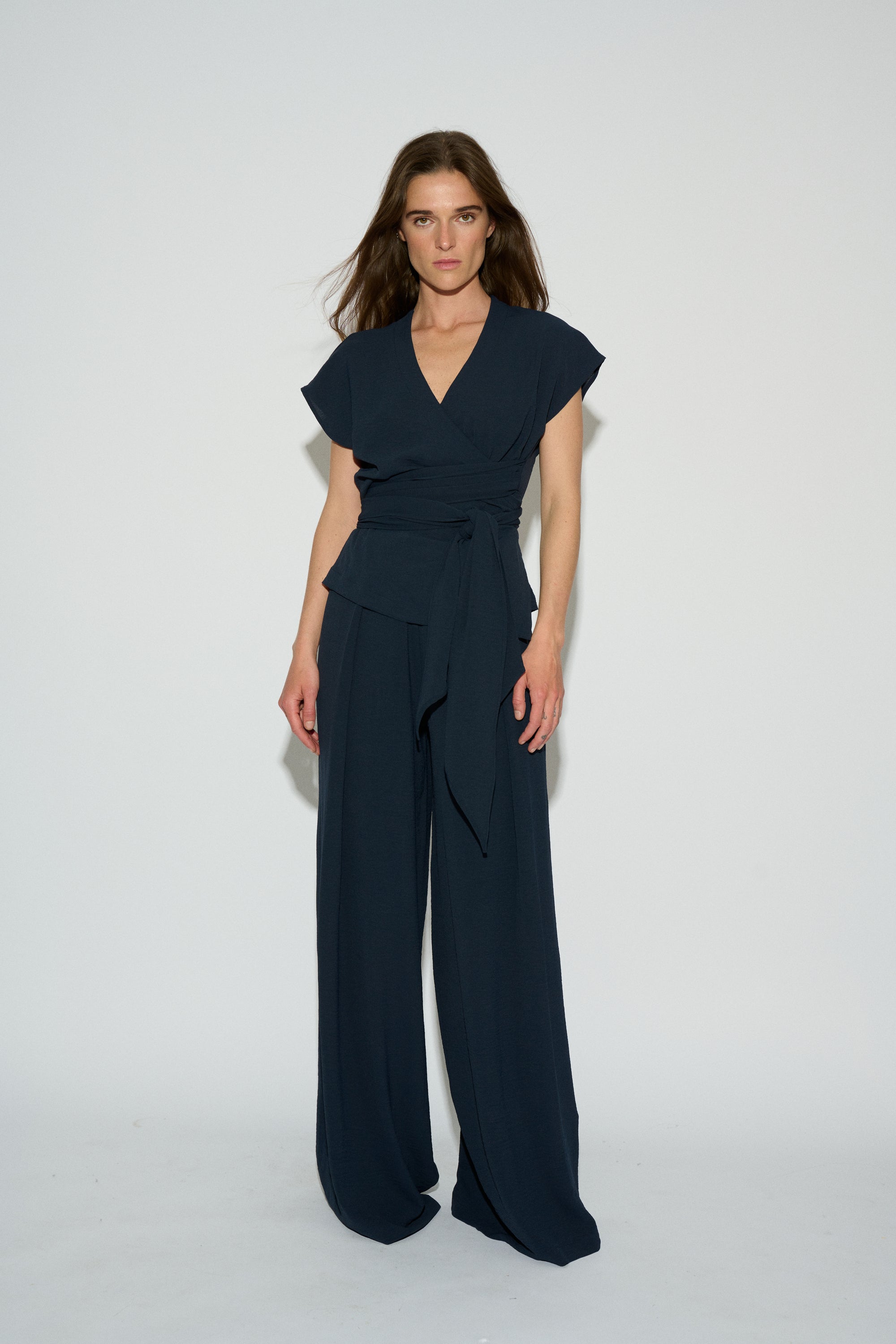 MOIRA PALAZZO NAVY PANTS
