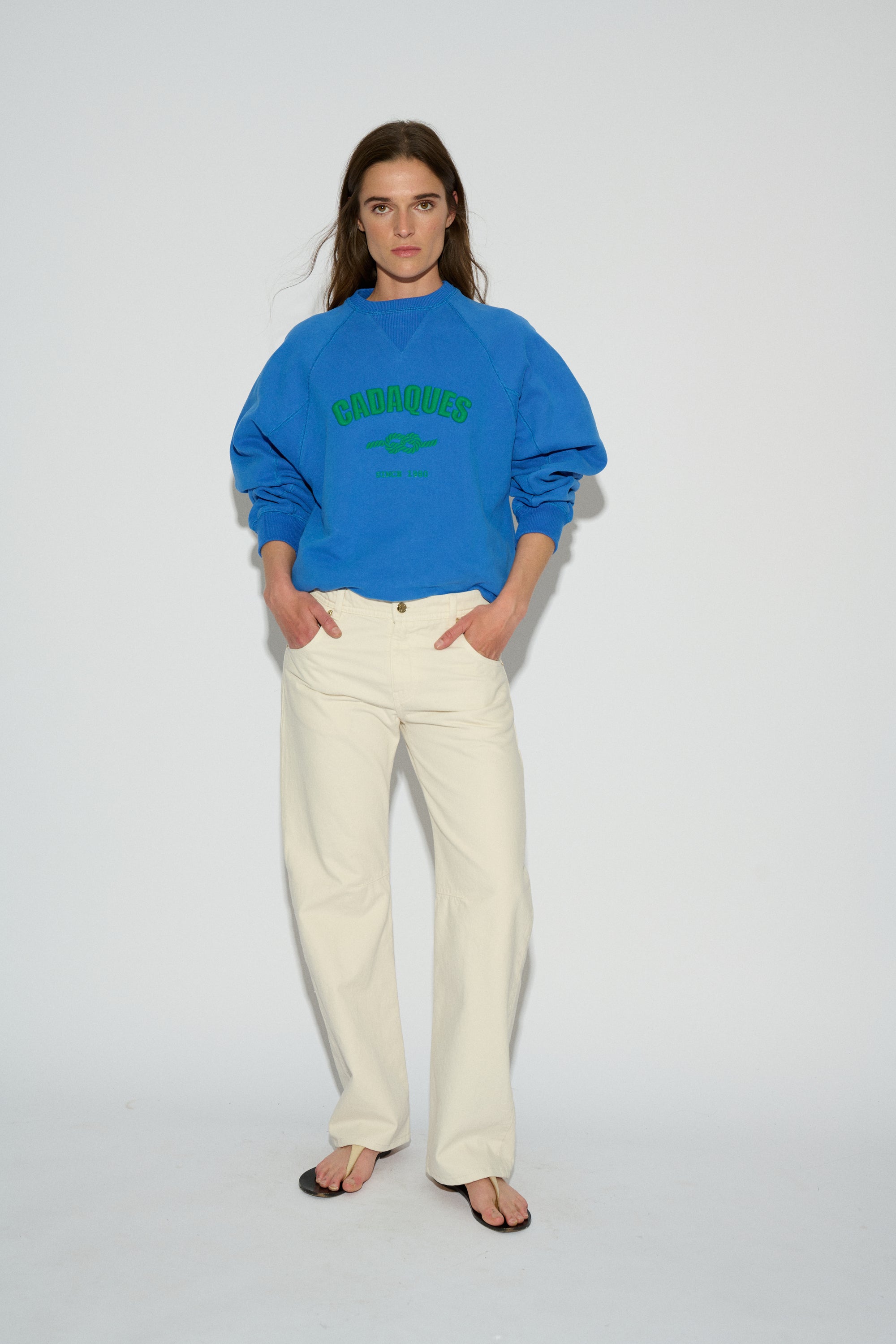 SUDADERA CADAQUES OVERSIZE AZUL