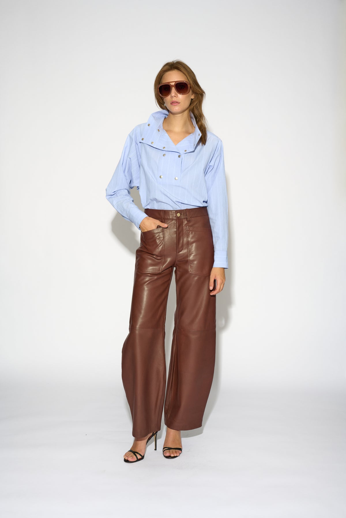 PANTALÓN KENDRA PIEL MARRÓN