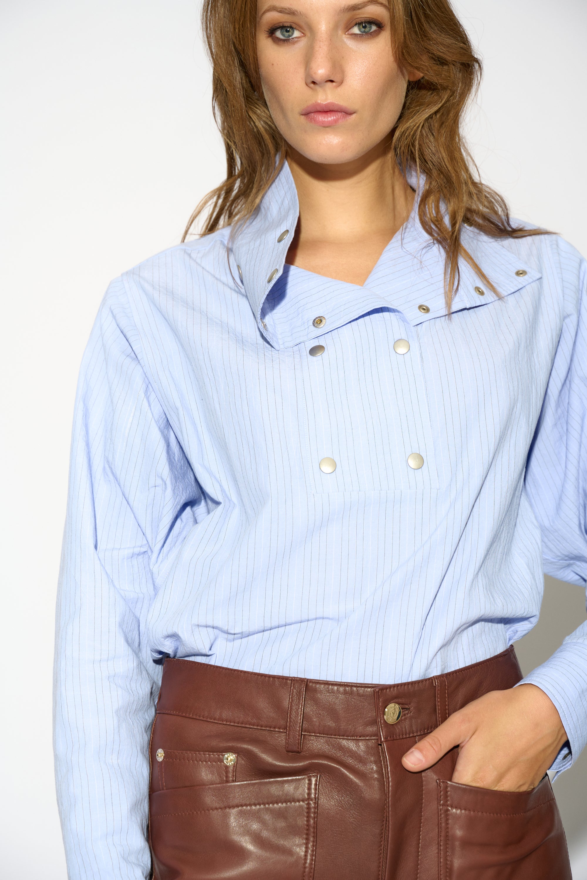 CAMISA GAVINA SNAPS AZUL