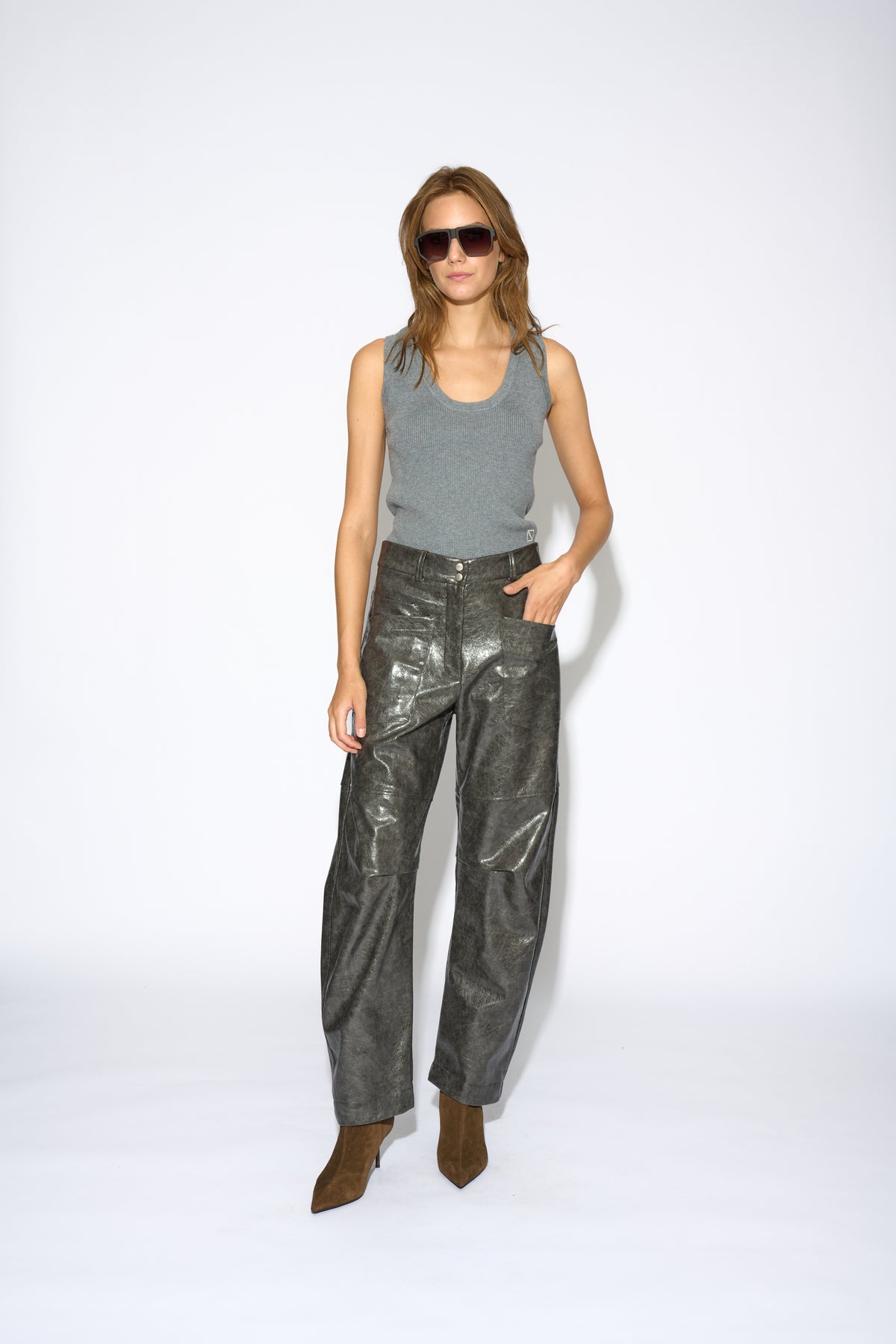 PANTALÓN AURELIA PIEL GRIS