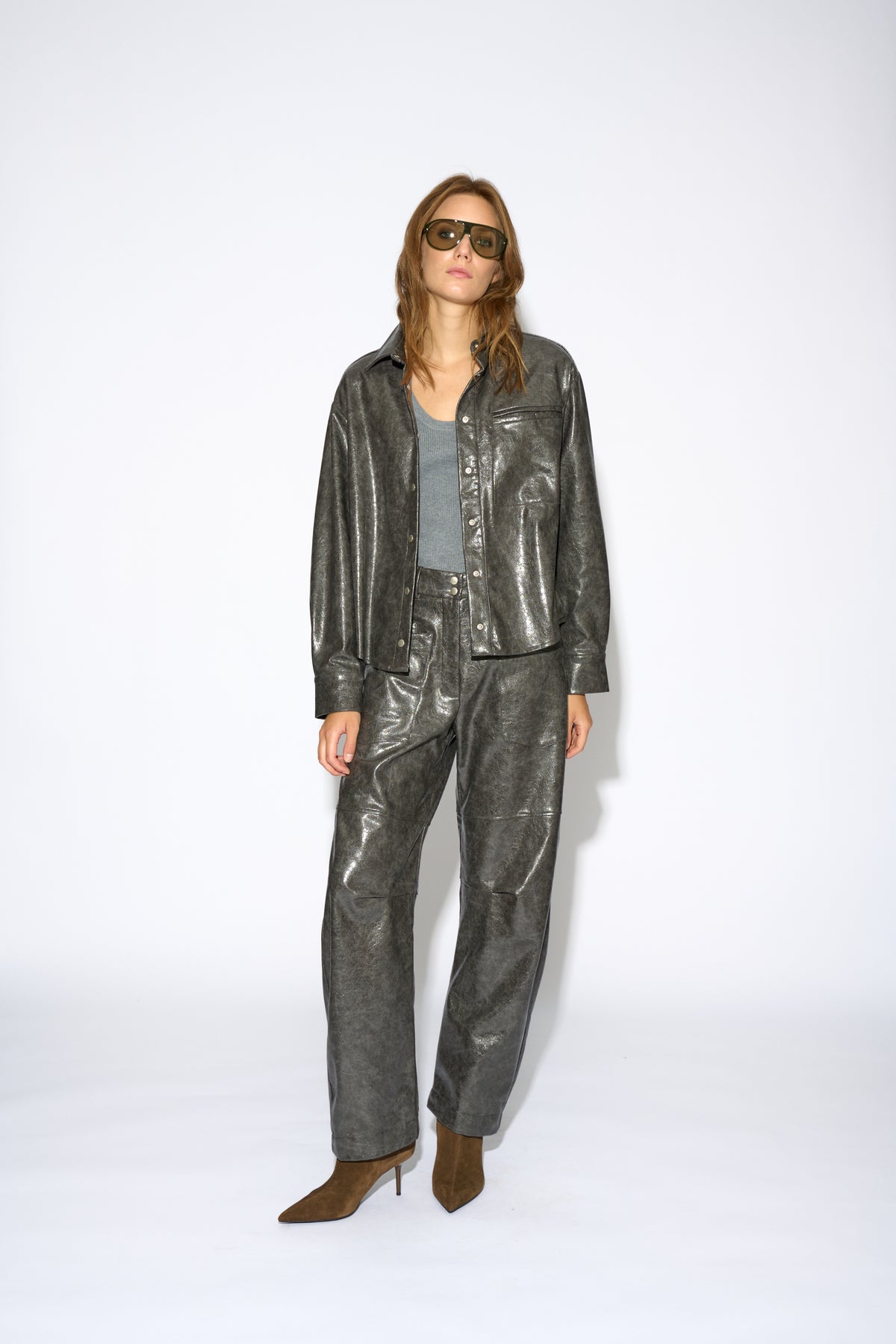 CAMISA ROXY SNAPS PIEL GRIS