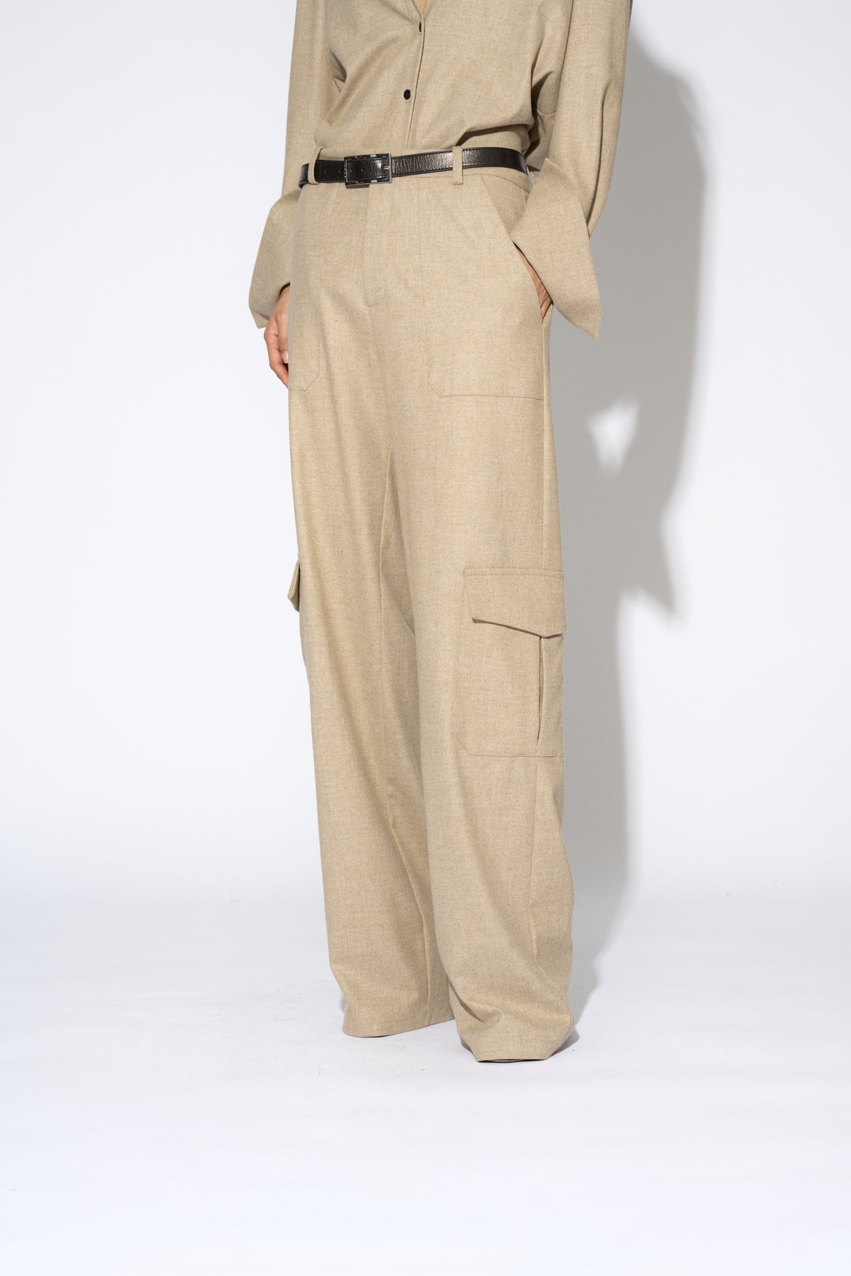 PANTALON PUGLIA DROIT ÉCRU