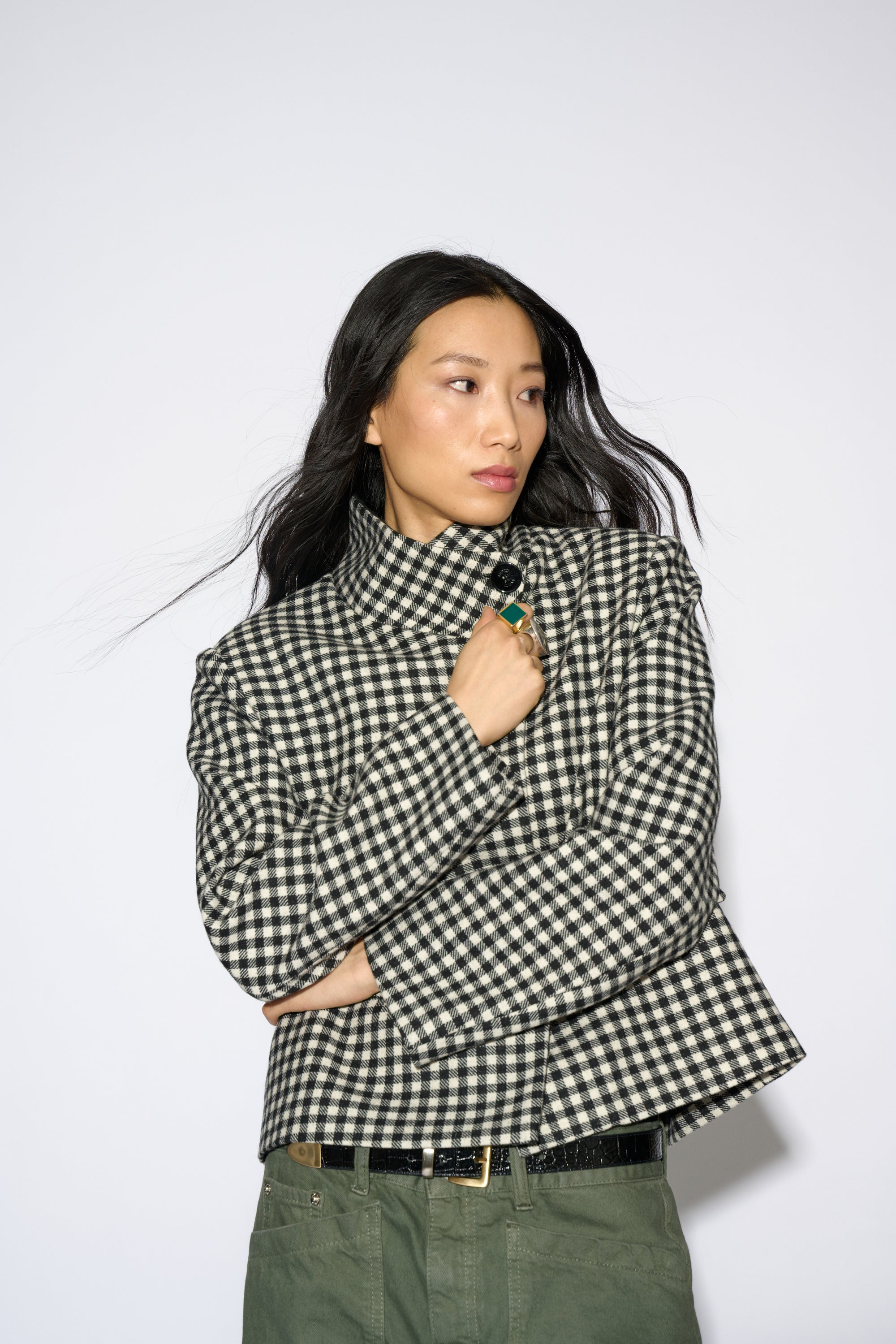 JACKET ANGELA CUADRO NEGRA