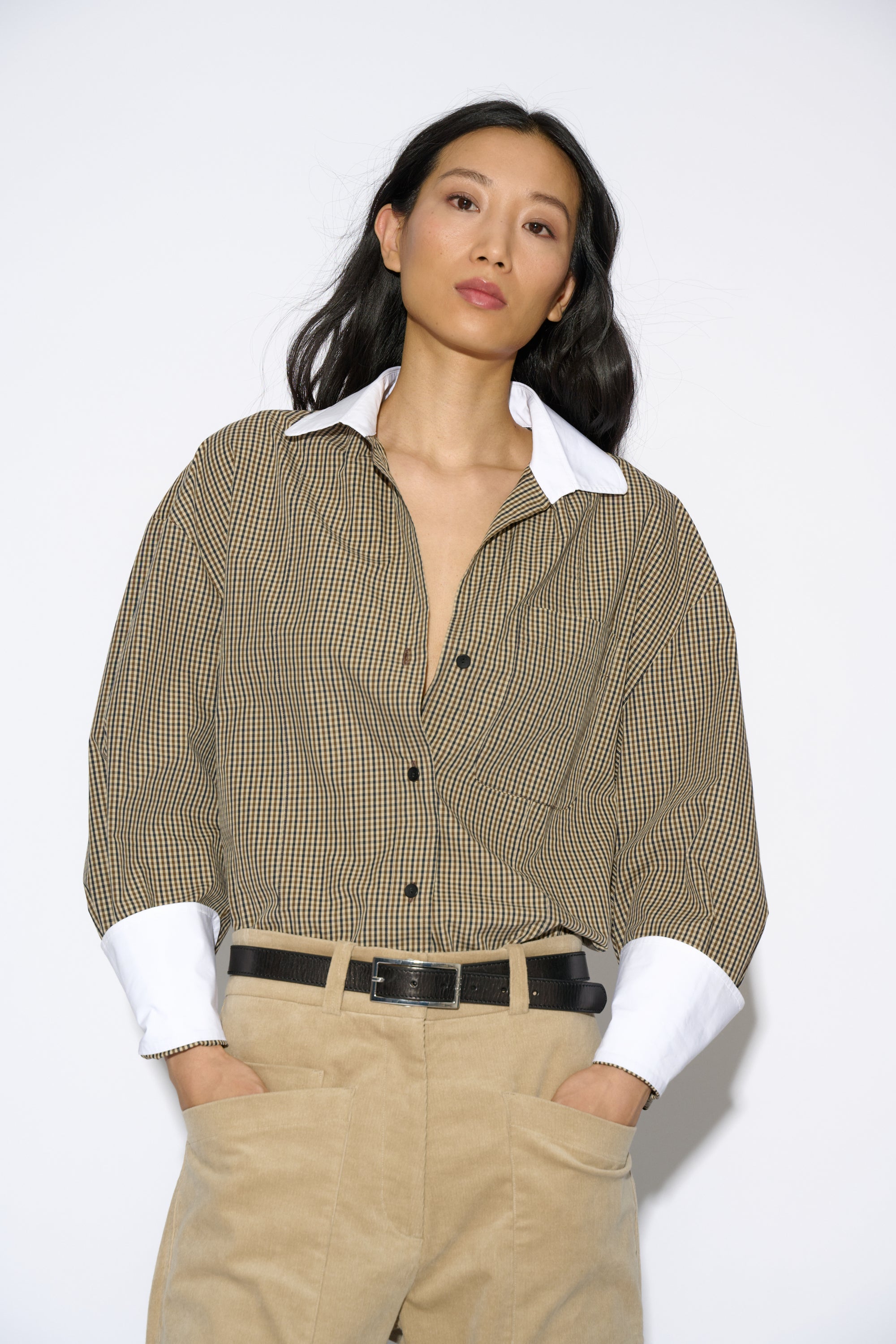 CAMISA NURIA CUADRO MARRÓN