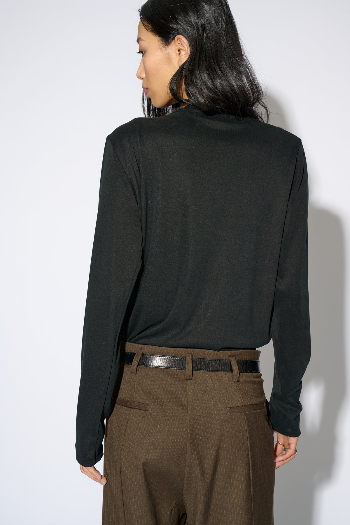 PANTALON EULALIA RAYURE MARRON