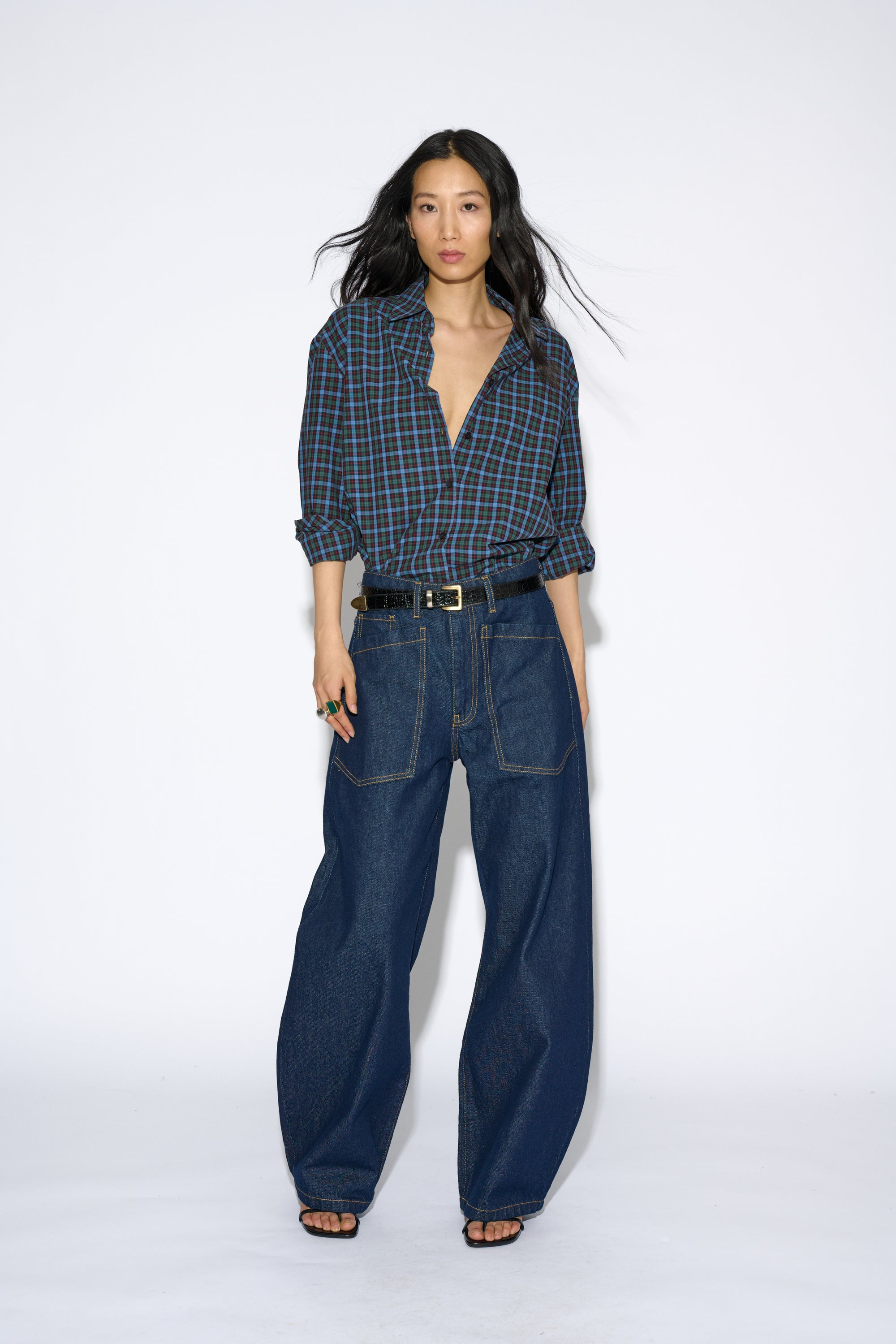CAMISA GRACE CUADROS AZUL
