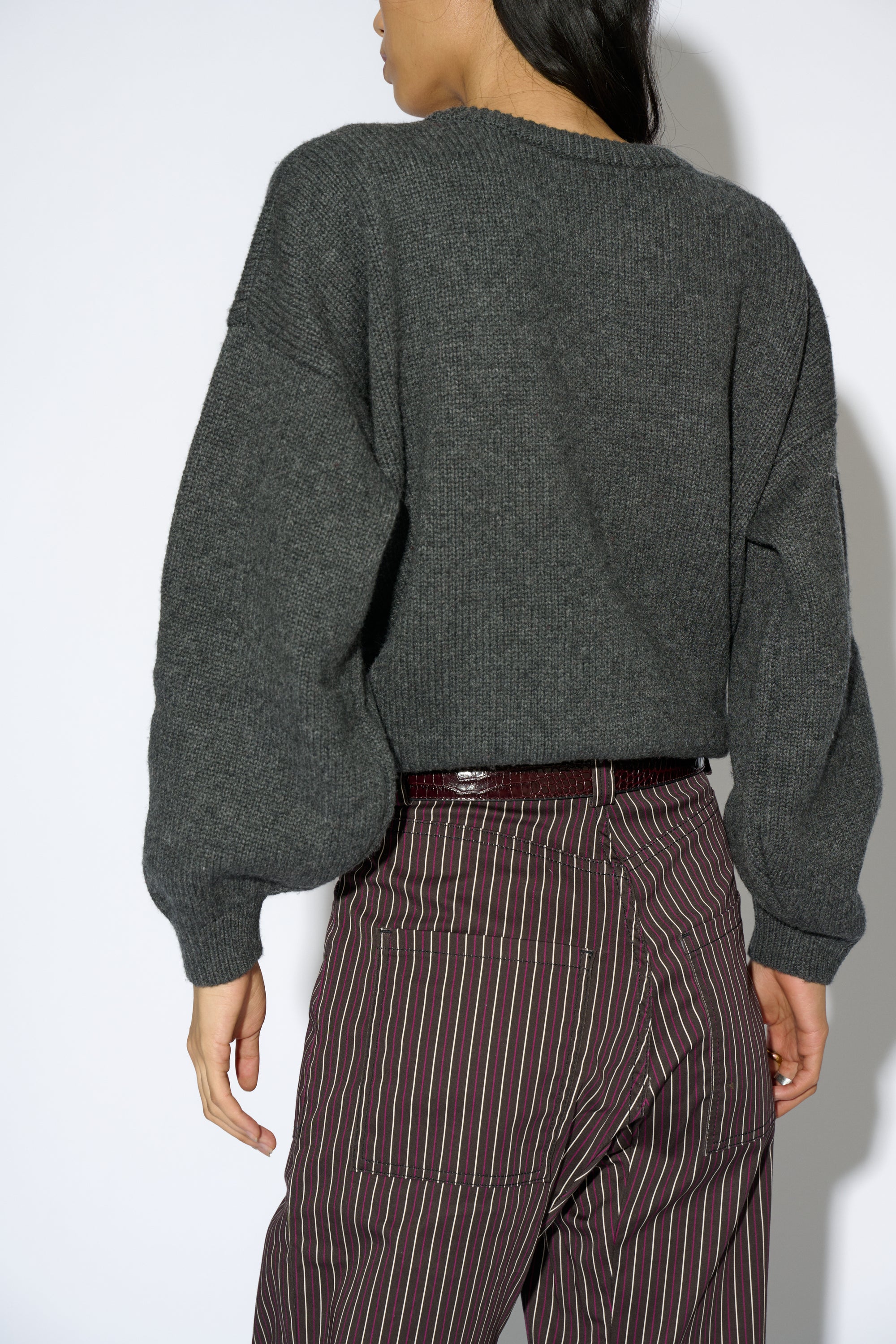 BRUNA BROWN STRIPED TROUSERS