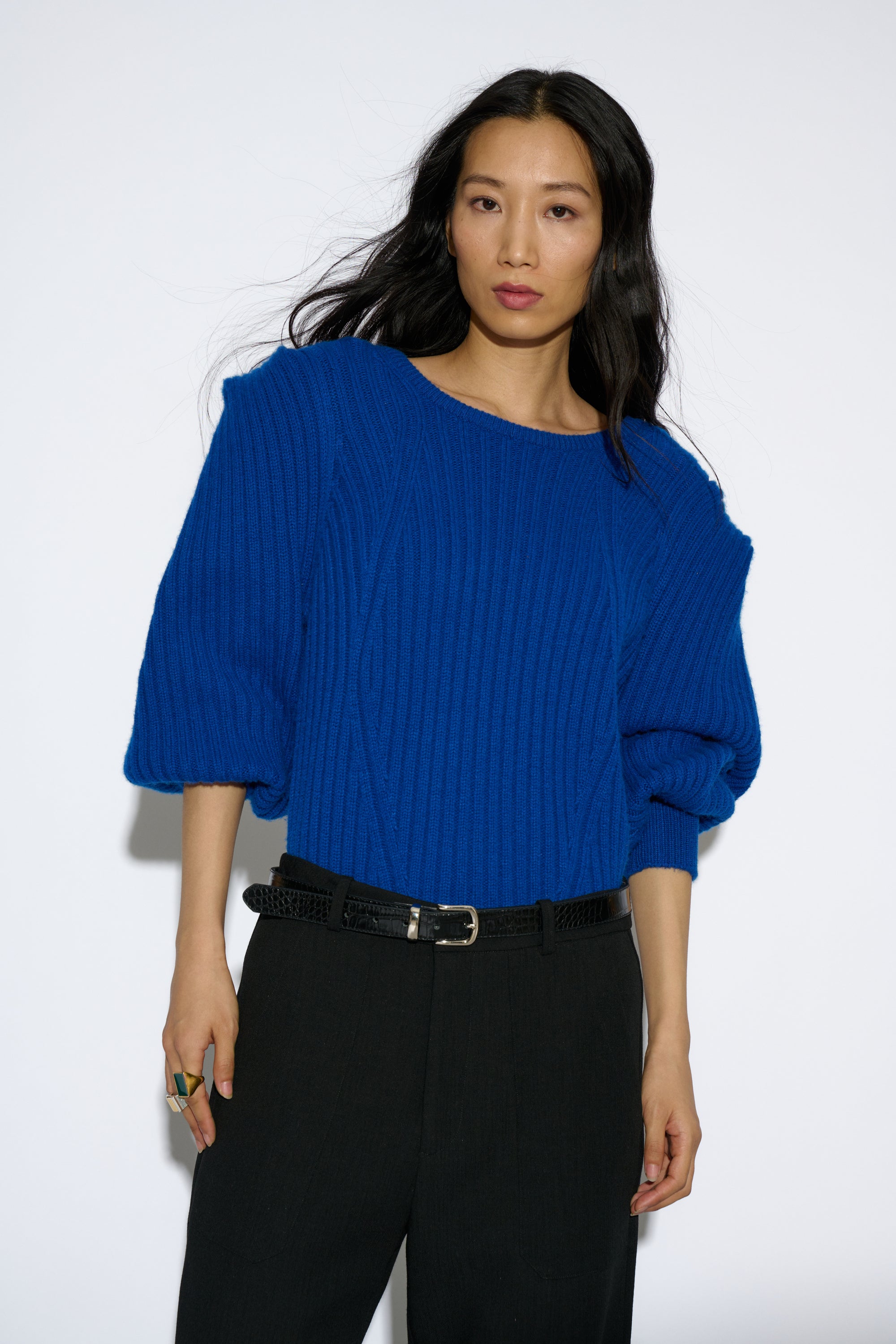 JERSEY BELINDA LANA Y CASHMERE AZUL
