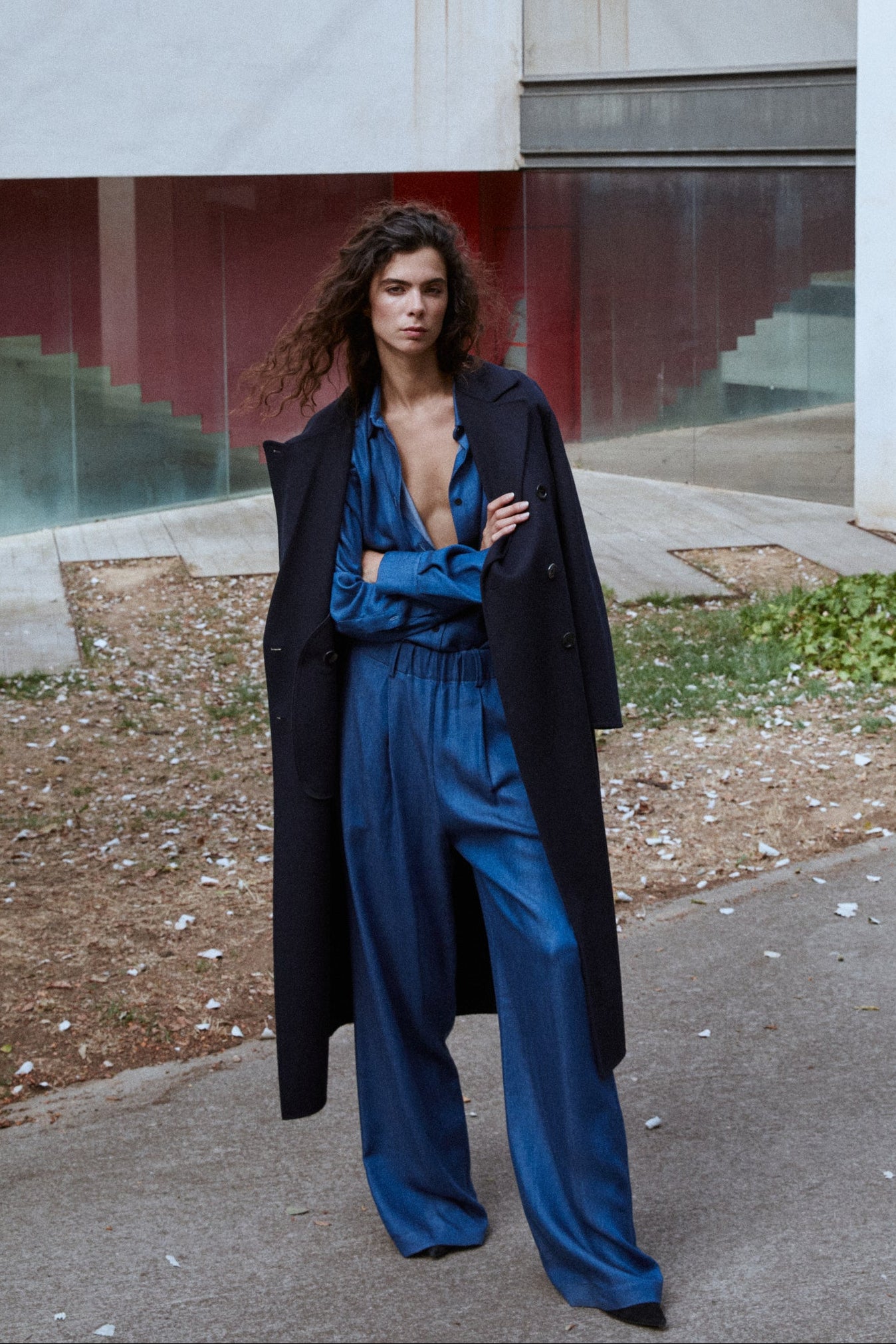 GIULIA FLOWY DENIM TROUSERS