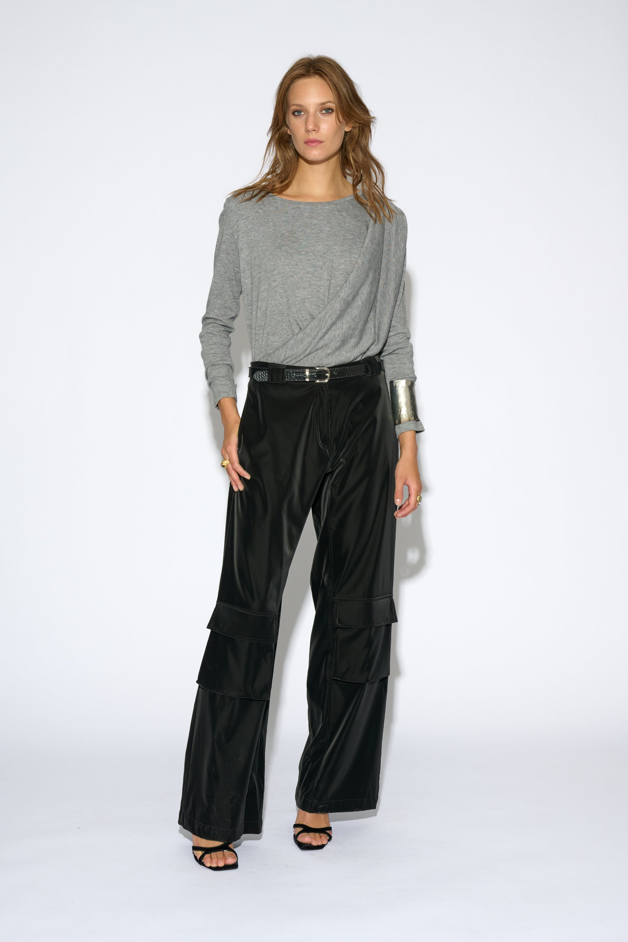 ALEXANDRA BLACK TECHNICAL TROUSERS