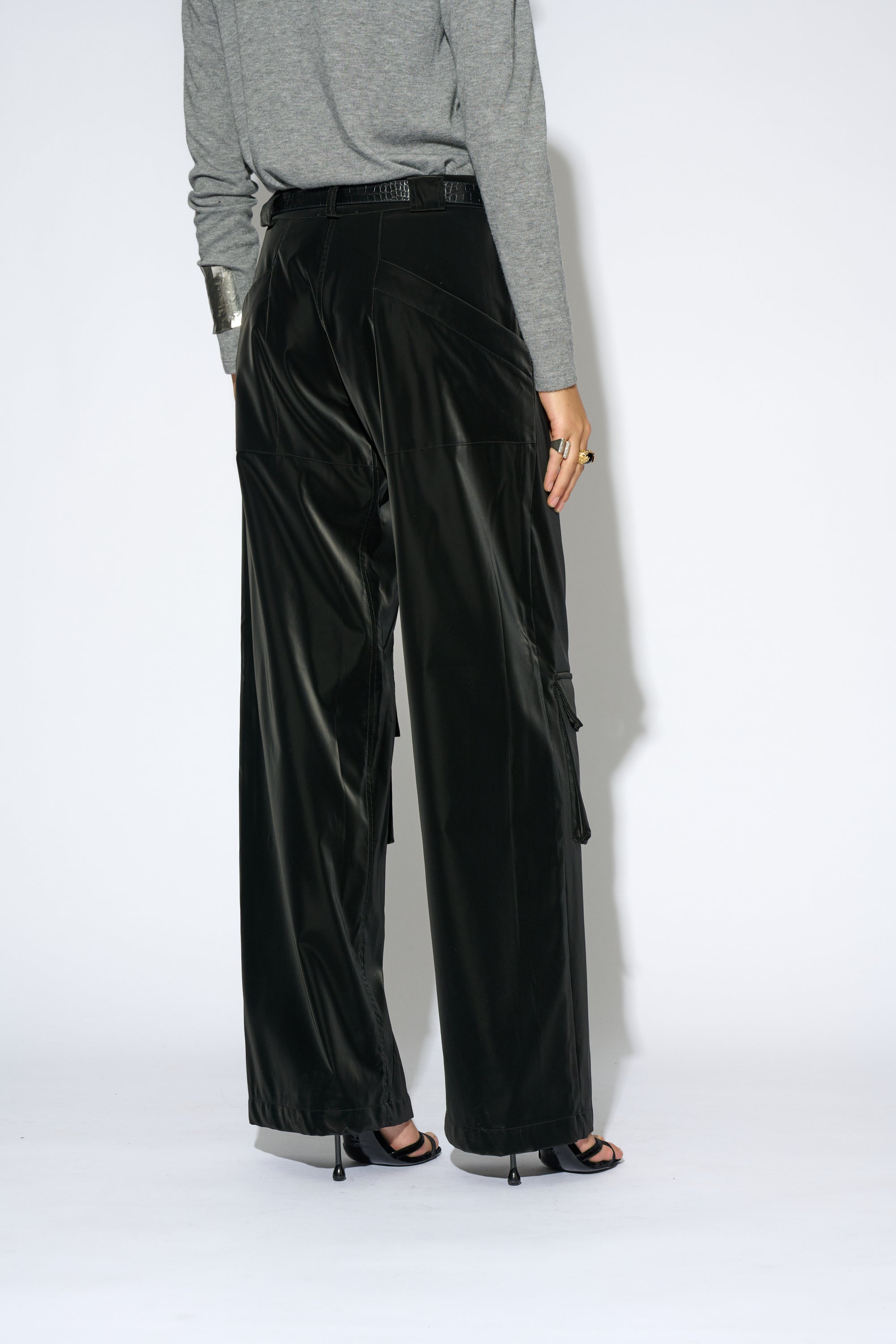 ALEXANDRA BLACK TECHNICAL TROUSERS