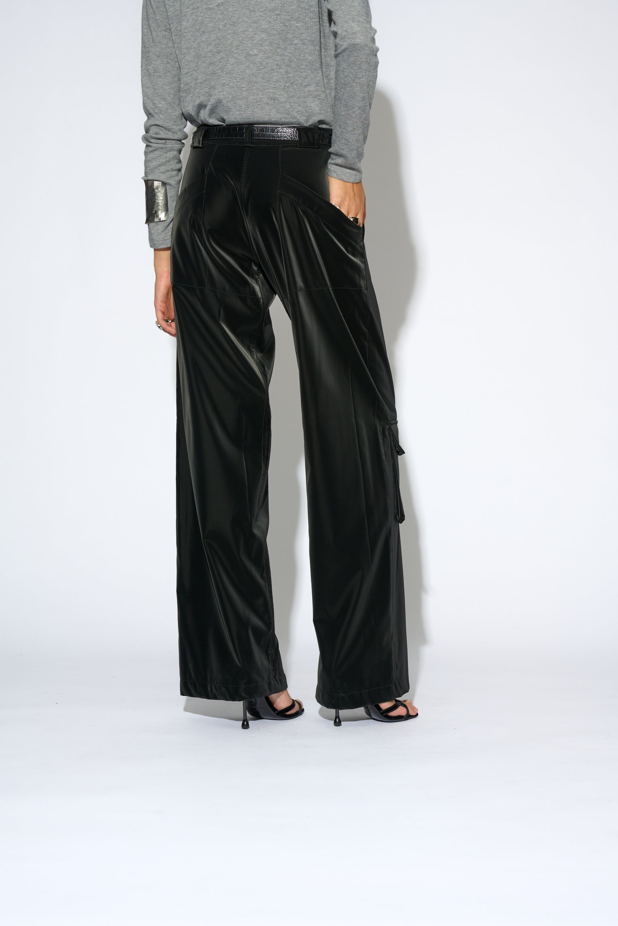 ALEXANDRA BLACK TECHNICAL TROUSERS