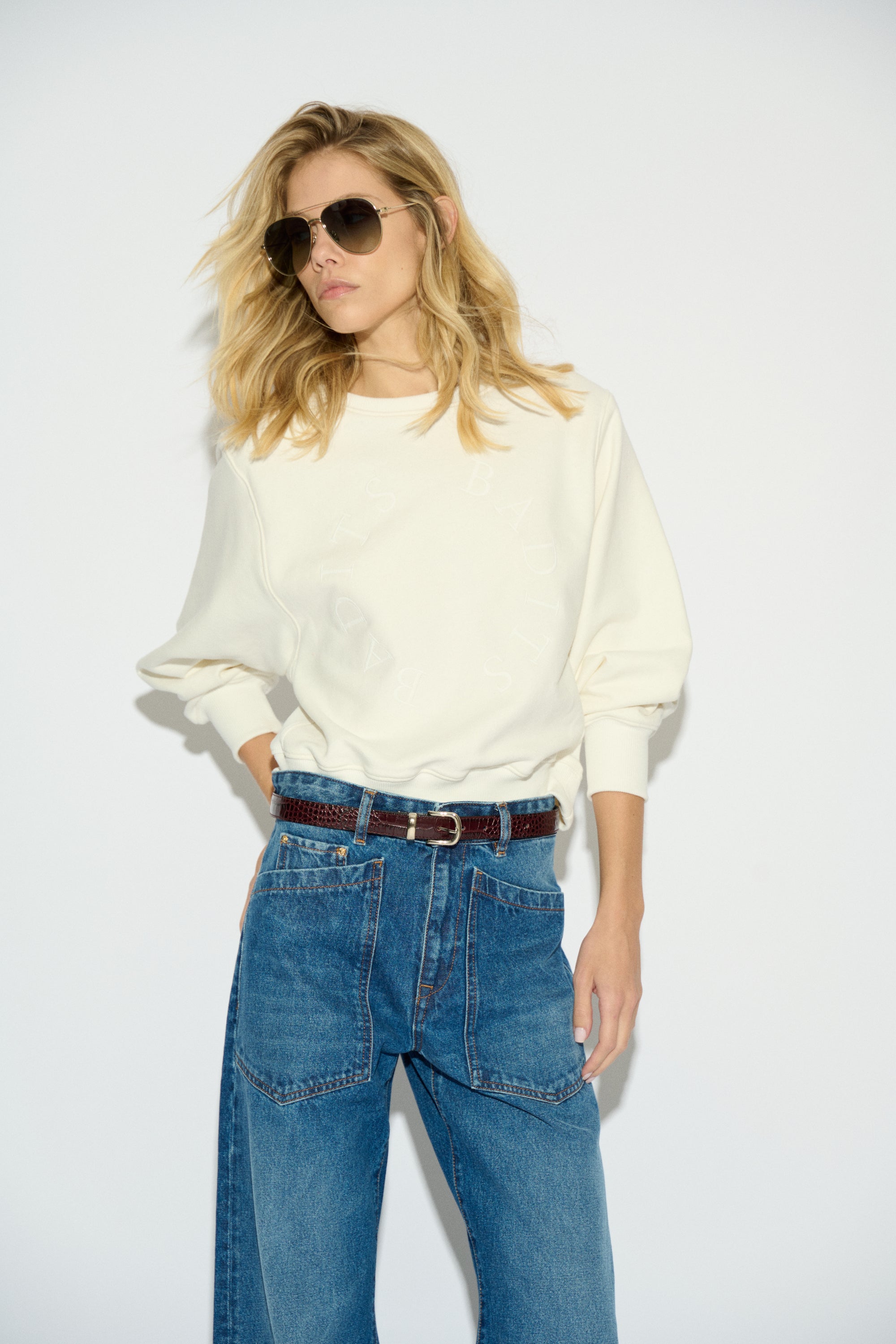 SUDADERA CLOD OVERSIZE  CRUDO