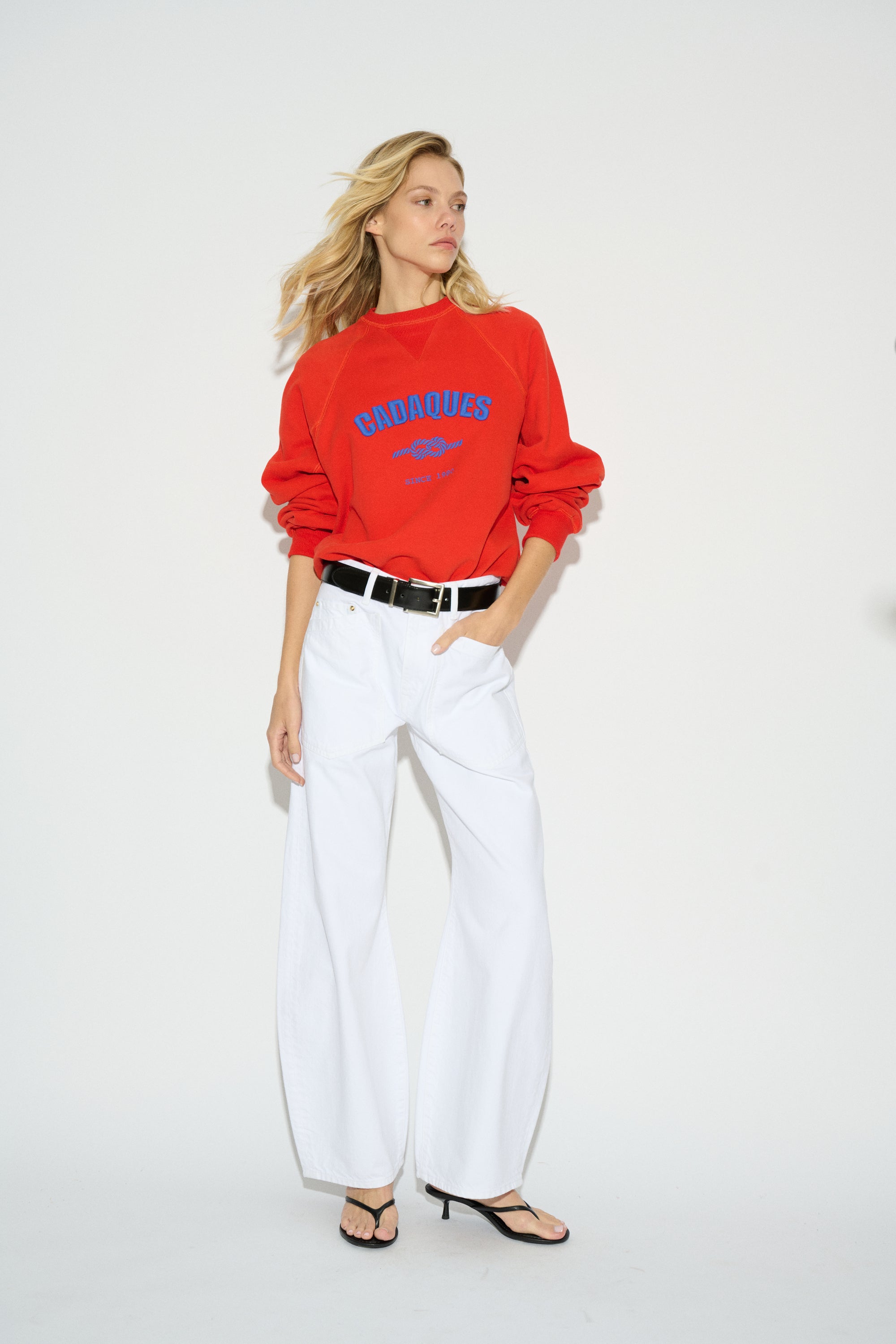 SUDADERA CADAQUES OVERSIZE ROJO