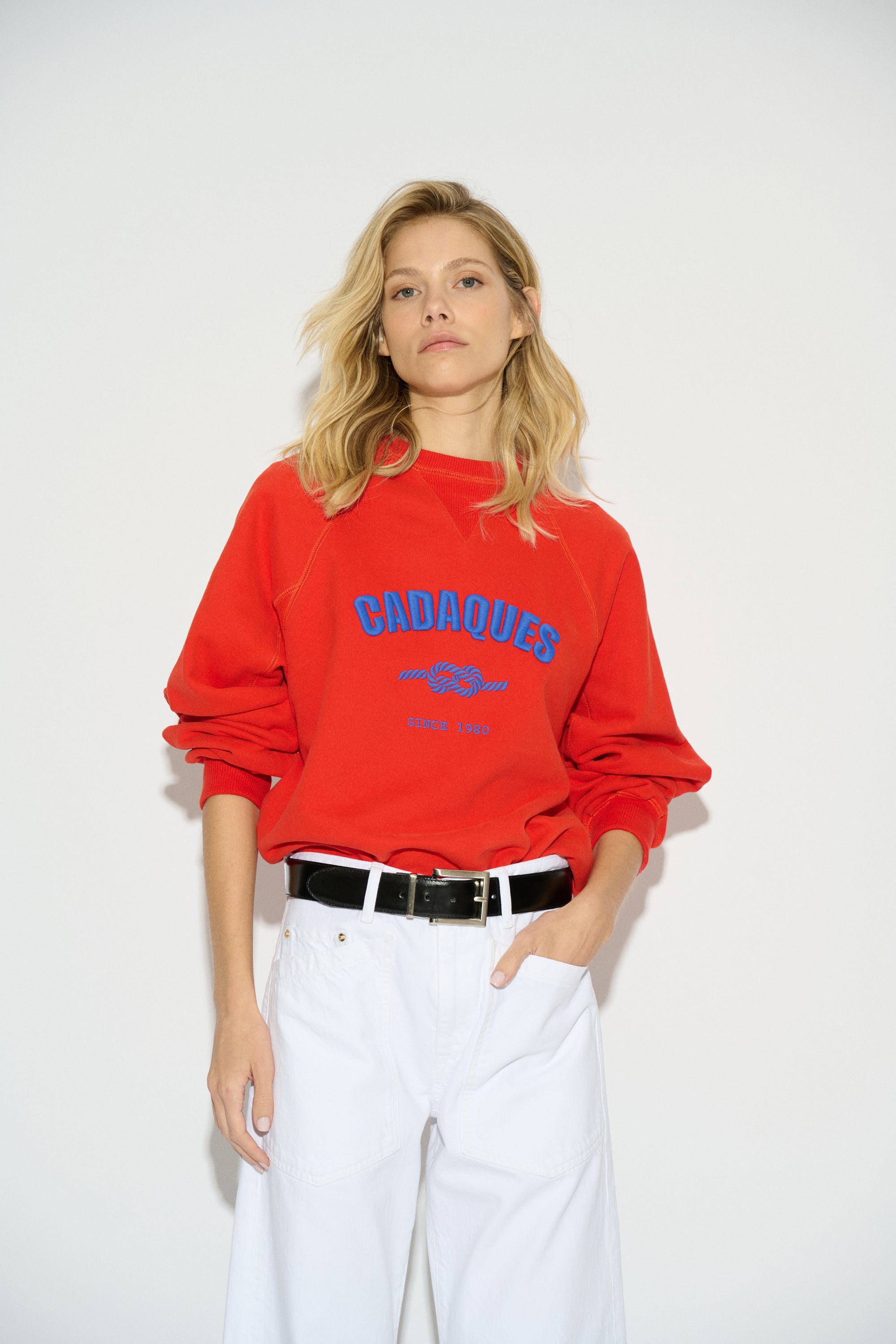 SUDADERA CADAQUES OVERSIZE ROJO