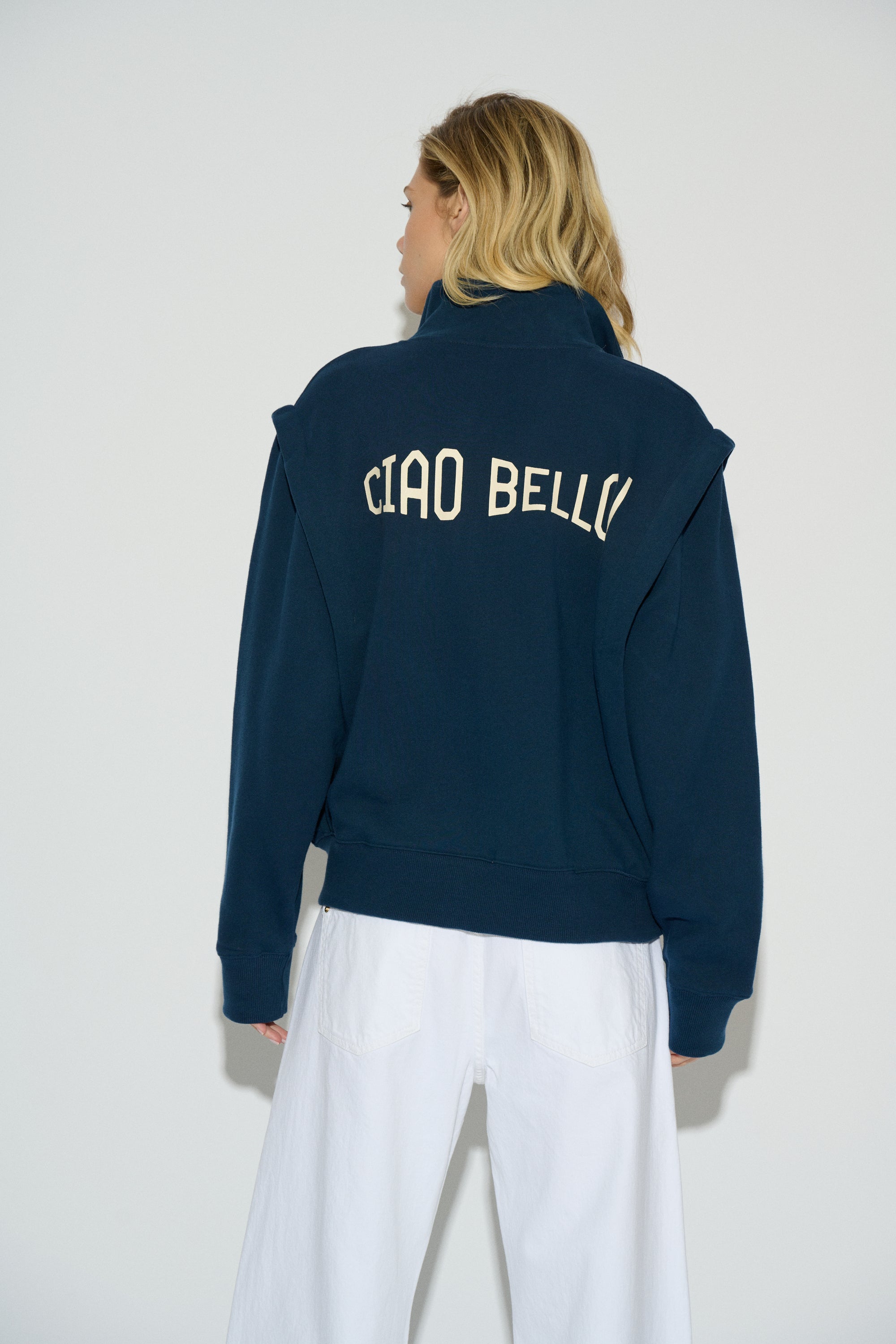 NAVY ZIP-UP GALA SWEATSHIRT