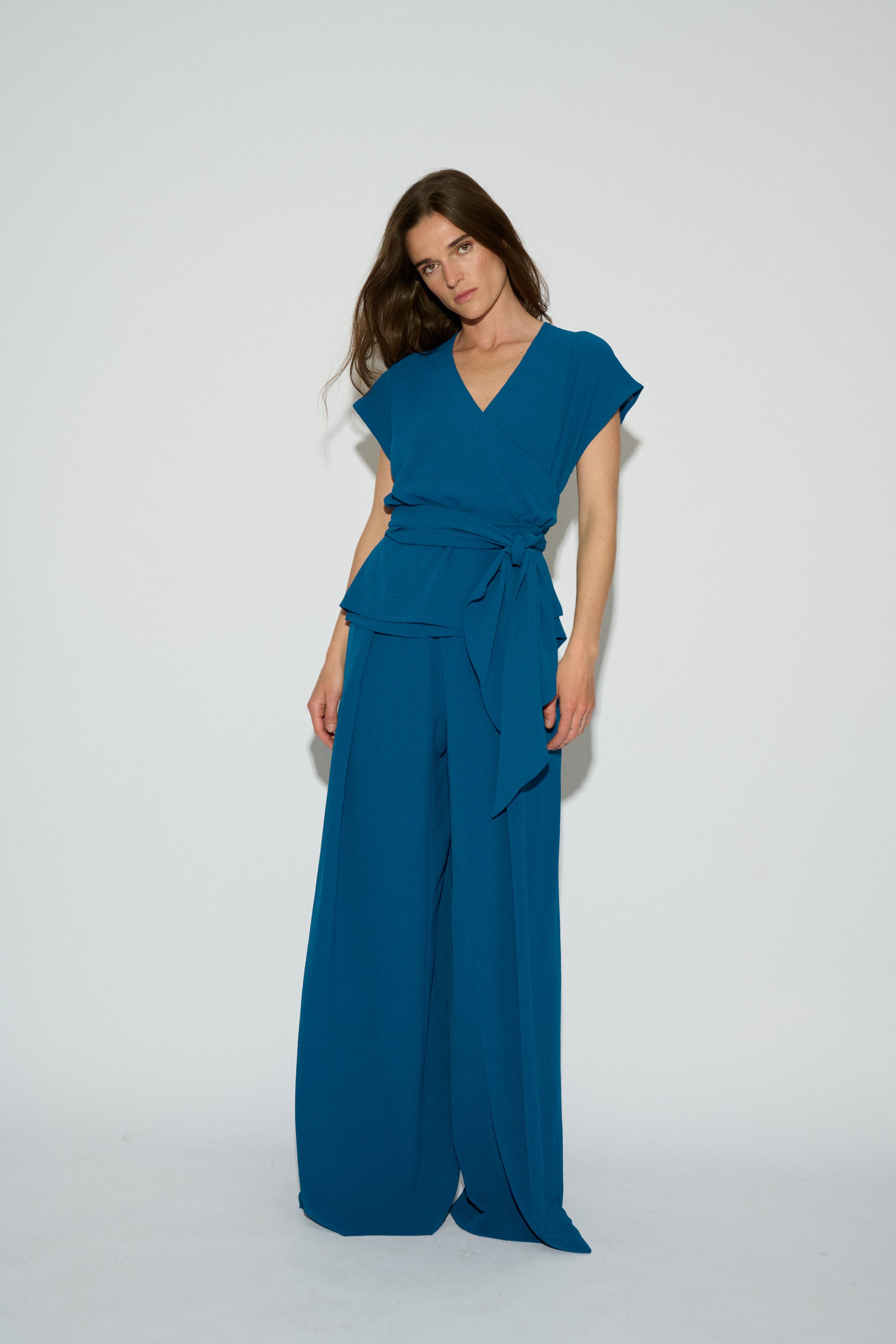 MOIRA BLUE PALAZZO PANTS
