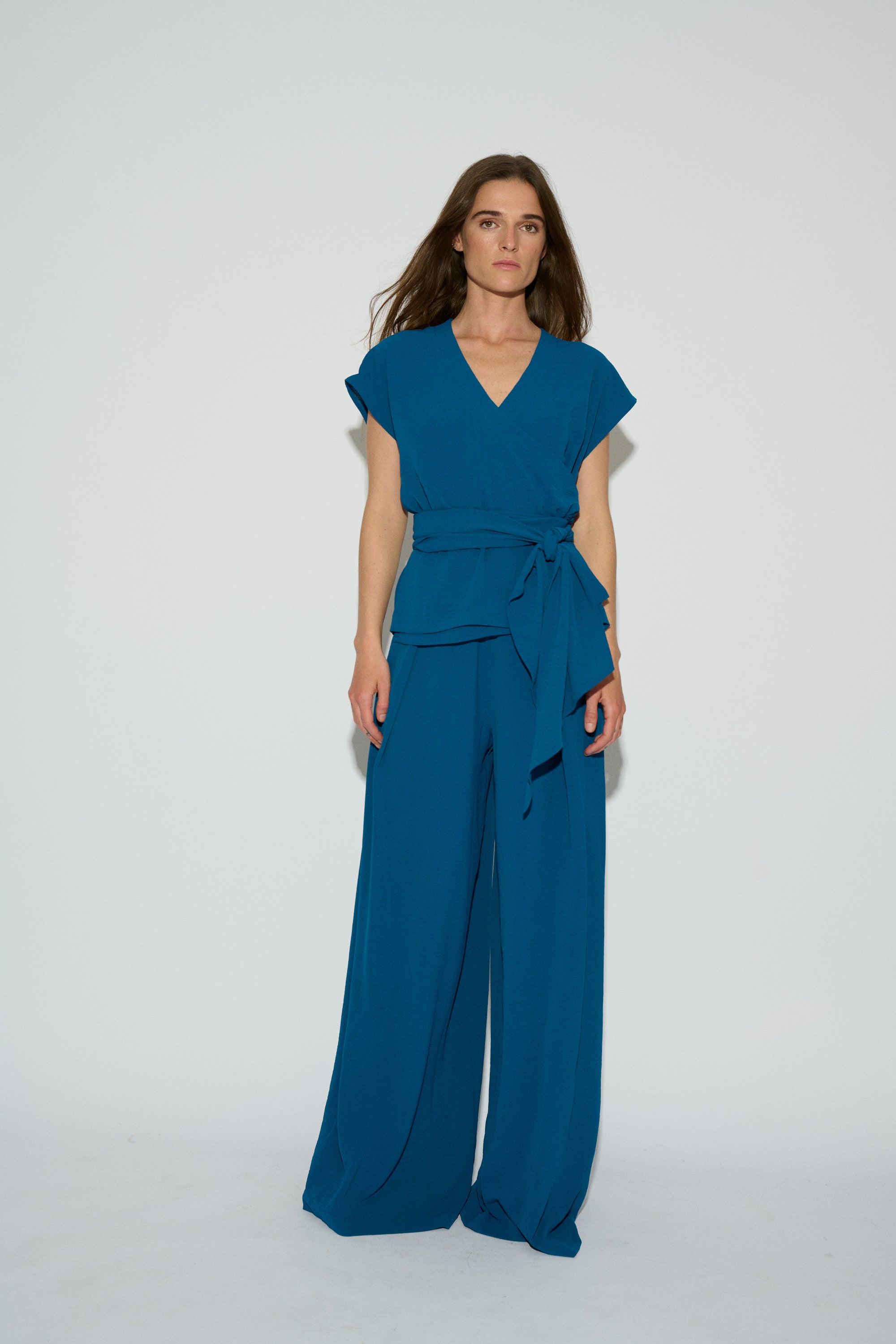 MOIRA BLUE PALAZZO PANTS