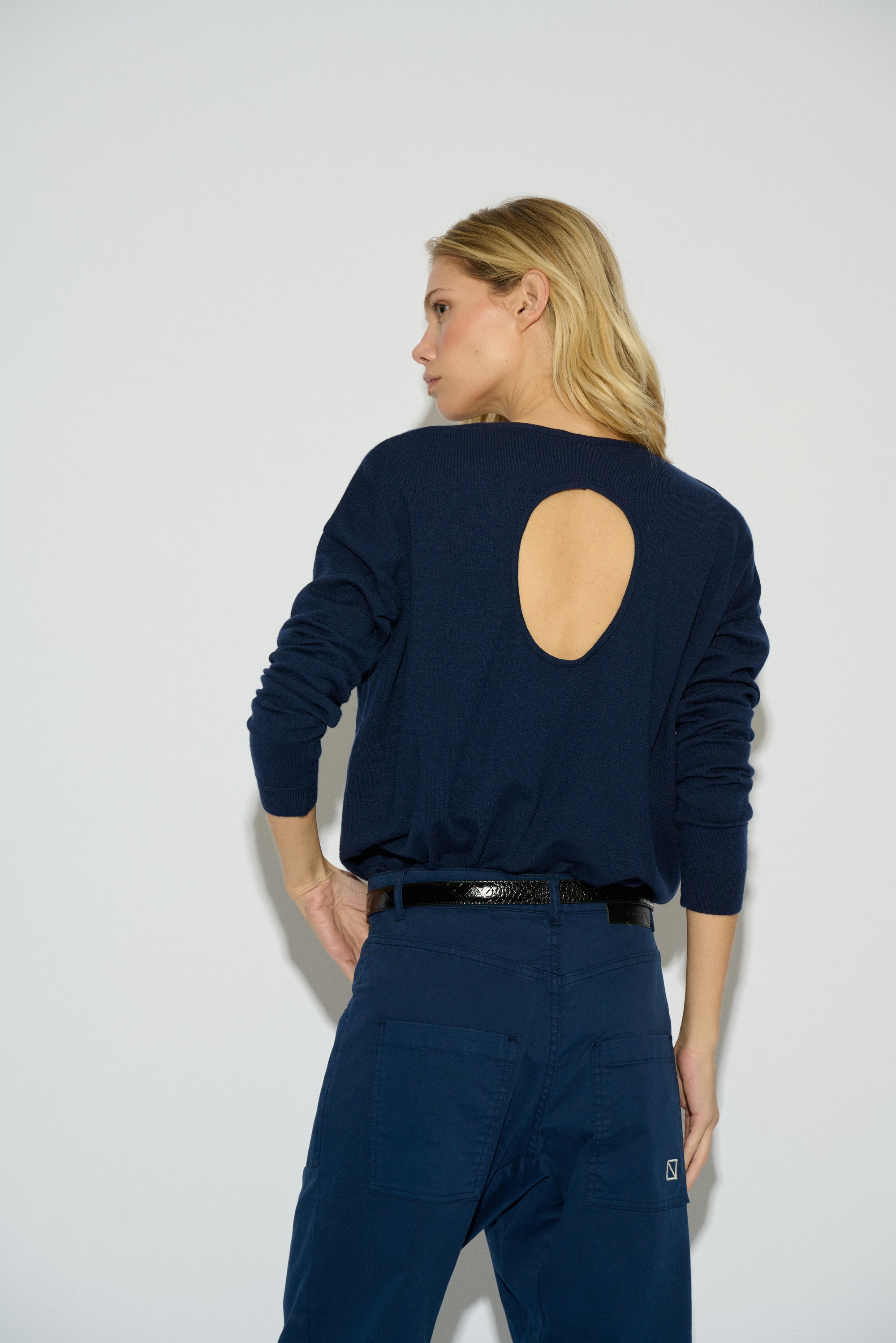 JERSEY SIMONA CUELLO REDONDO NAVY