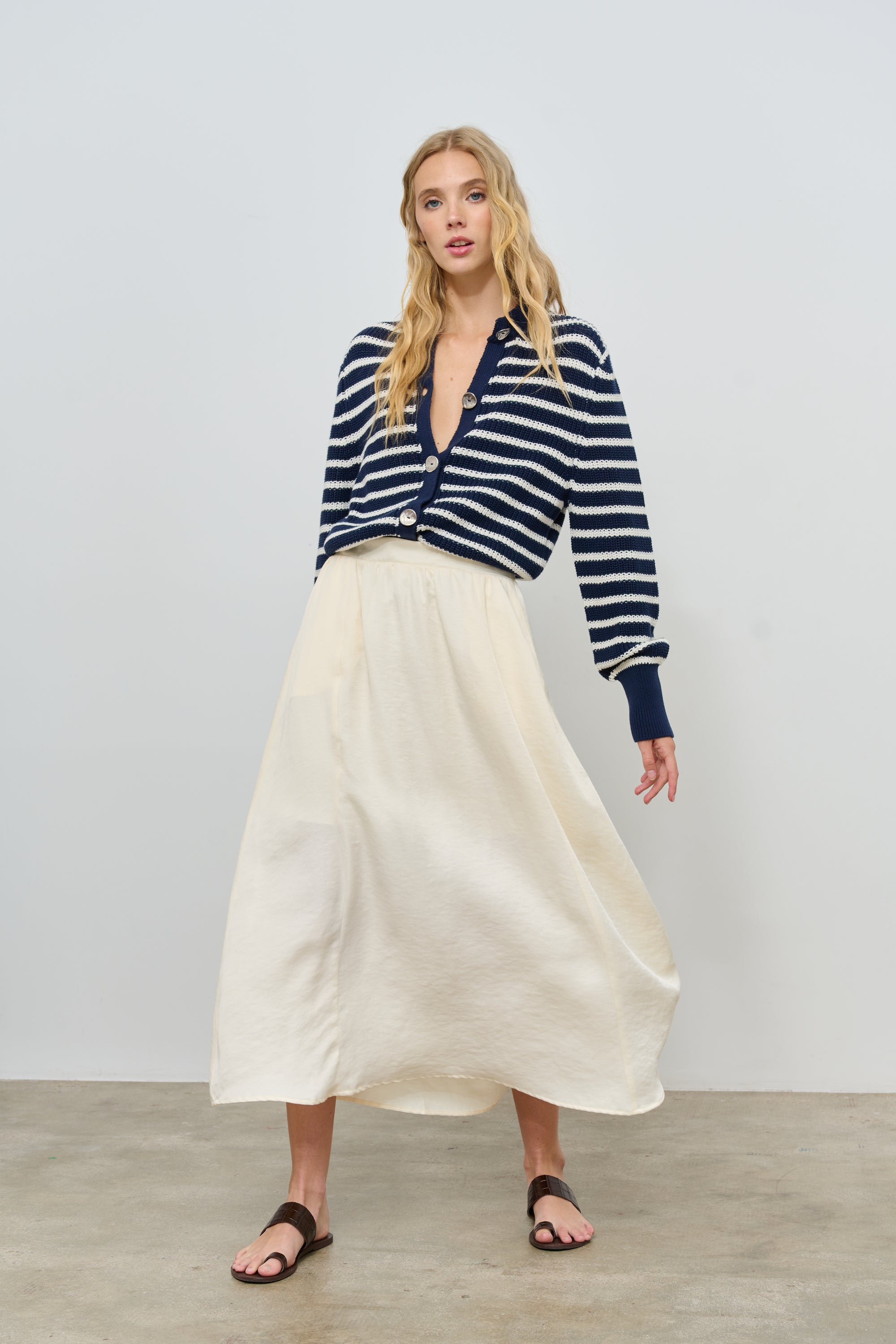 CARDIGAN BERRY STRIPES BLUE