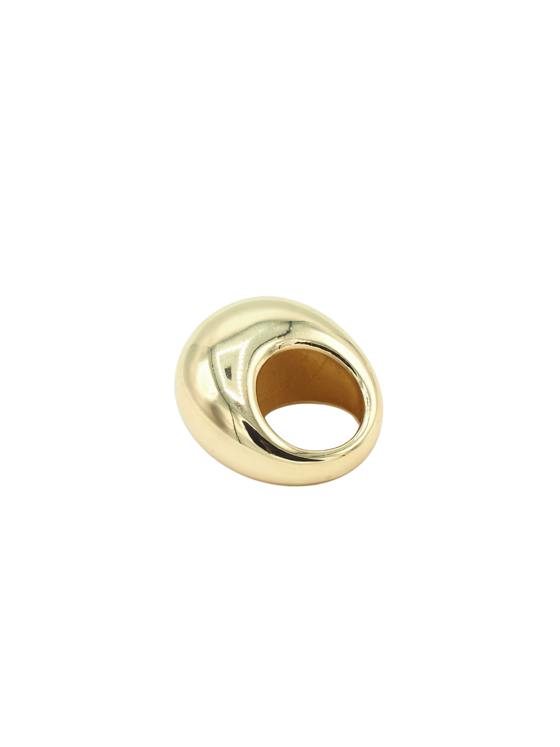 GOLD BIG BOLO RING