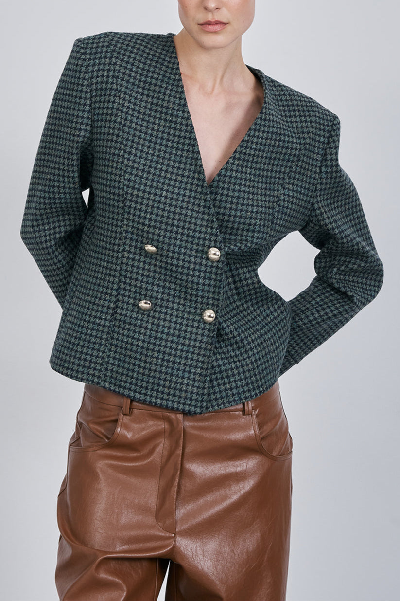 BLAZER COCO GREEN CHECK