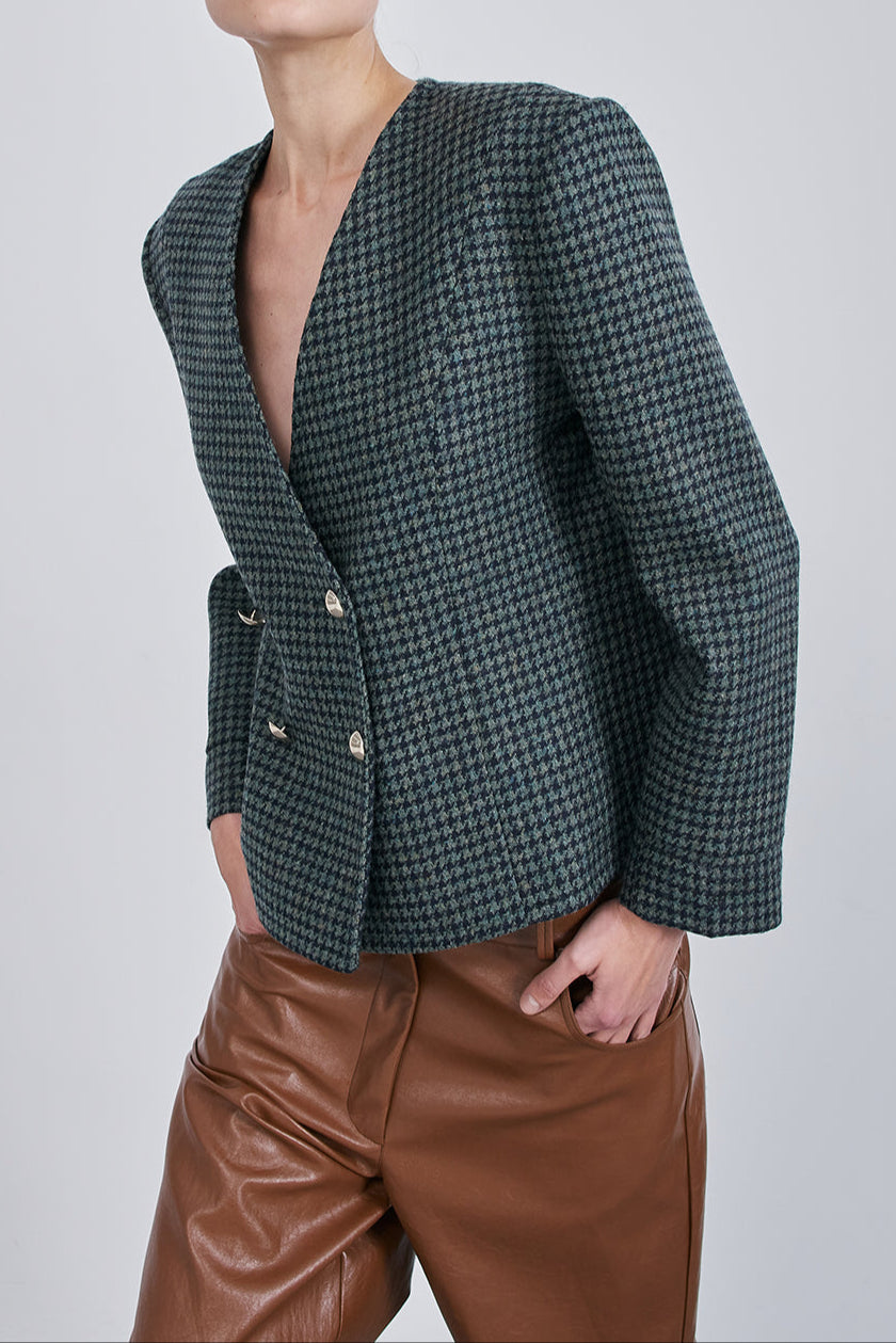 BLAZER COCO GREEN CHECK