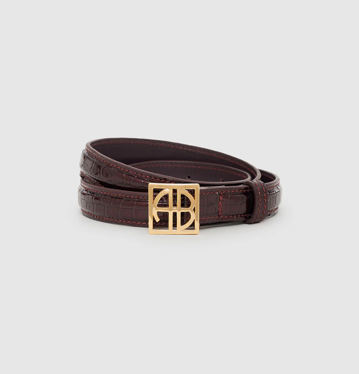 BELT MONOGRAM BURGUNDY