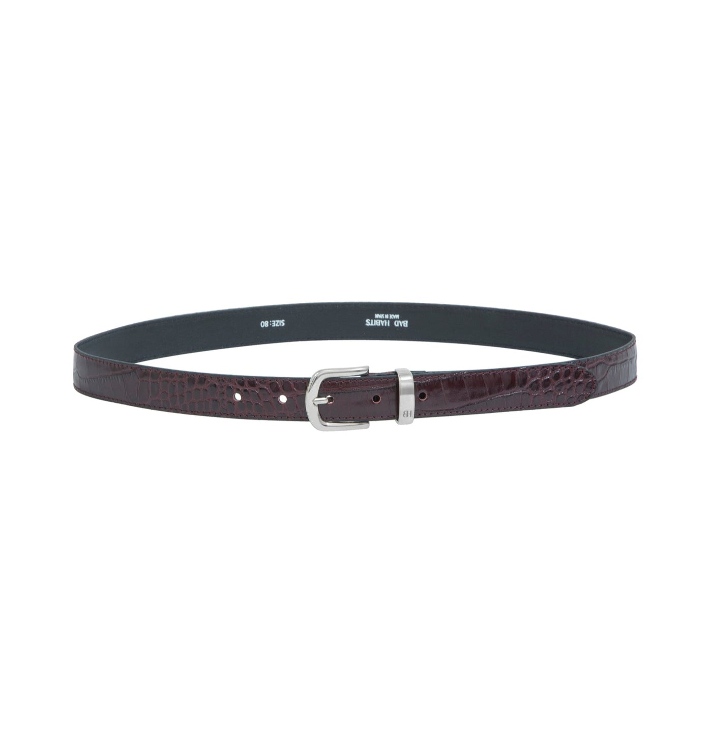 BELT ANDREA BORDEAUX&SILVER