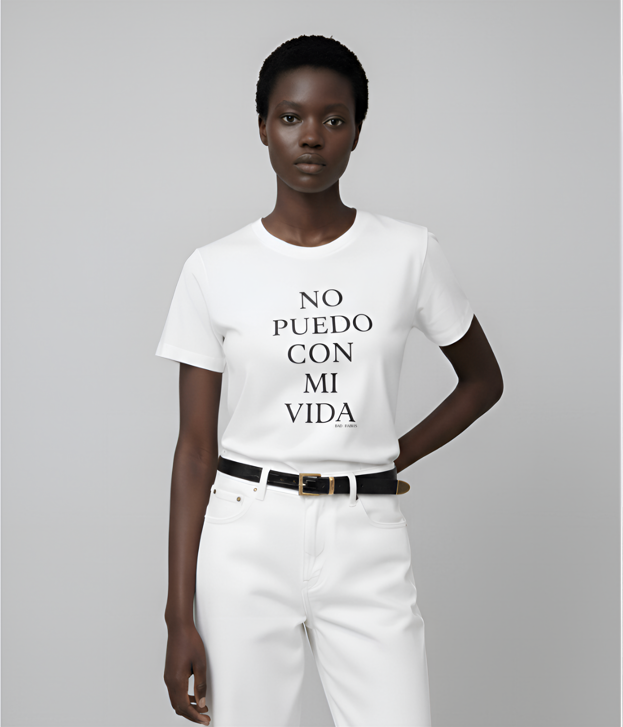 T-SHIRT NO PUEDO CON MI VIDA WHITE