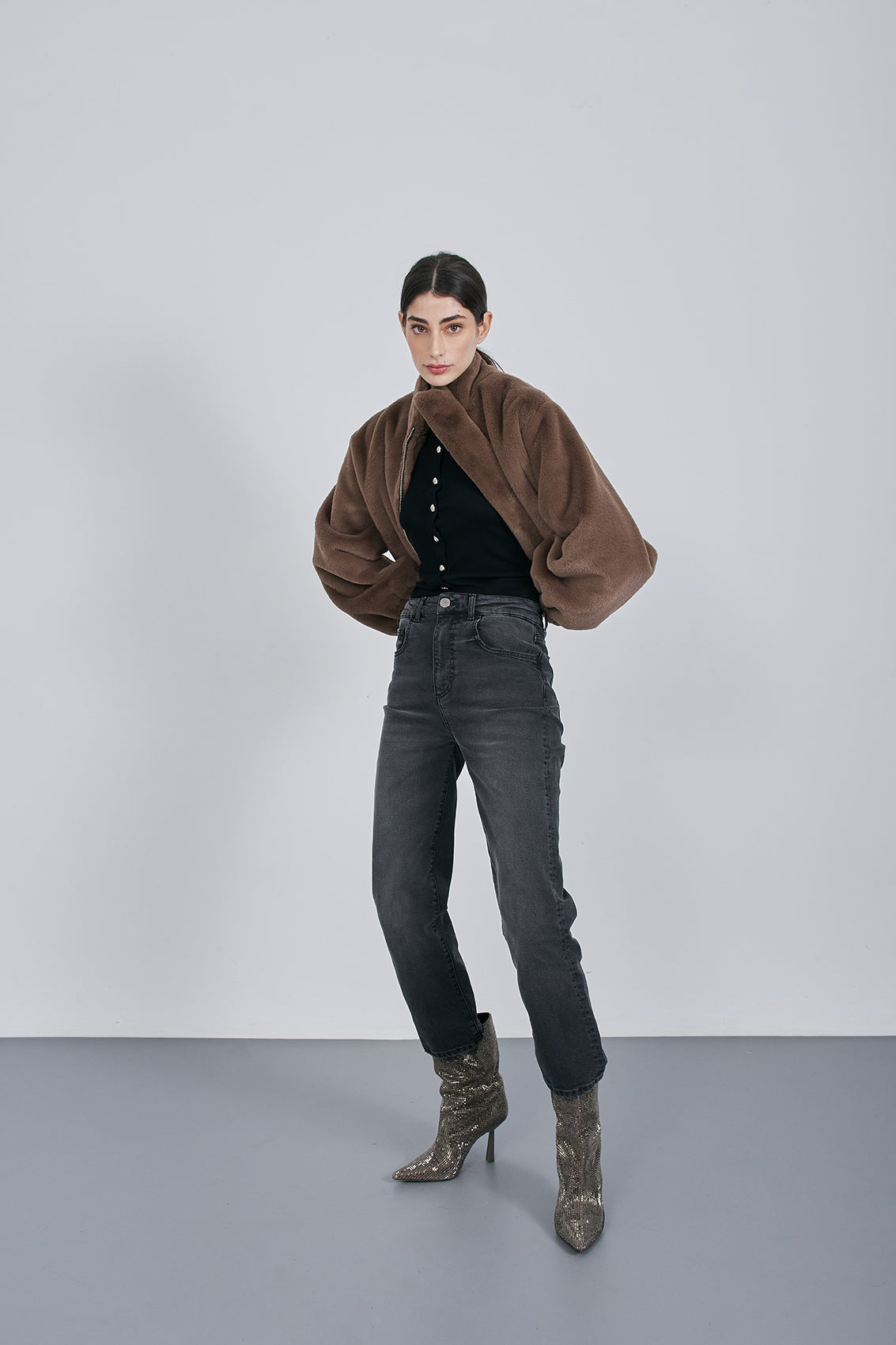 PANTS JOLINE DENIM CARBONE