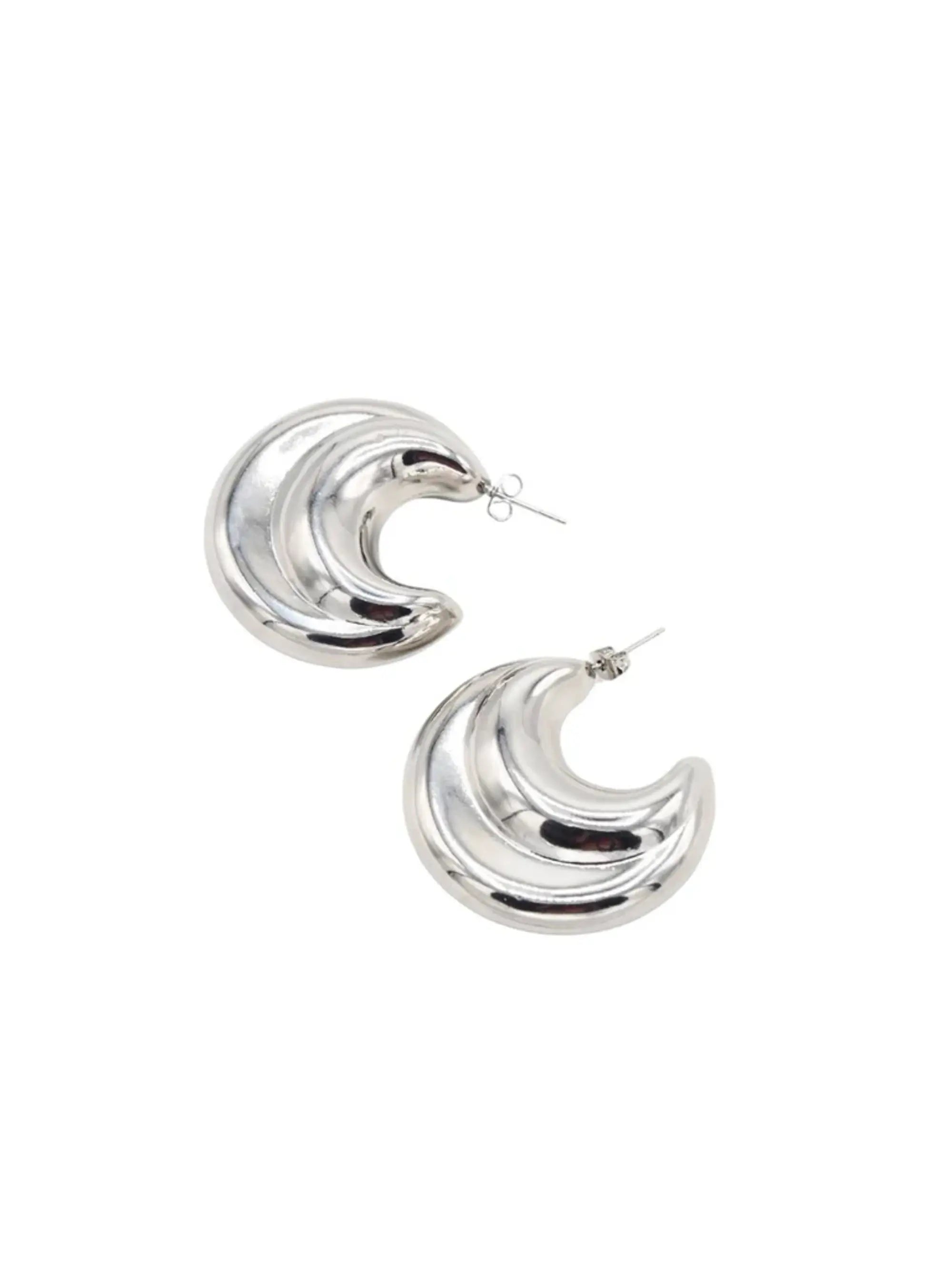SILVER MOON EARRINGS