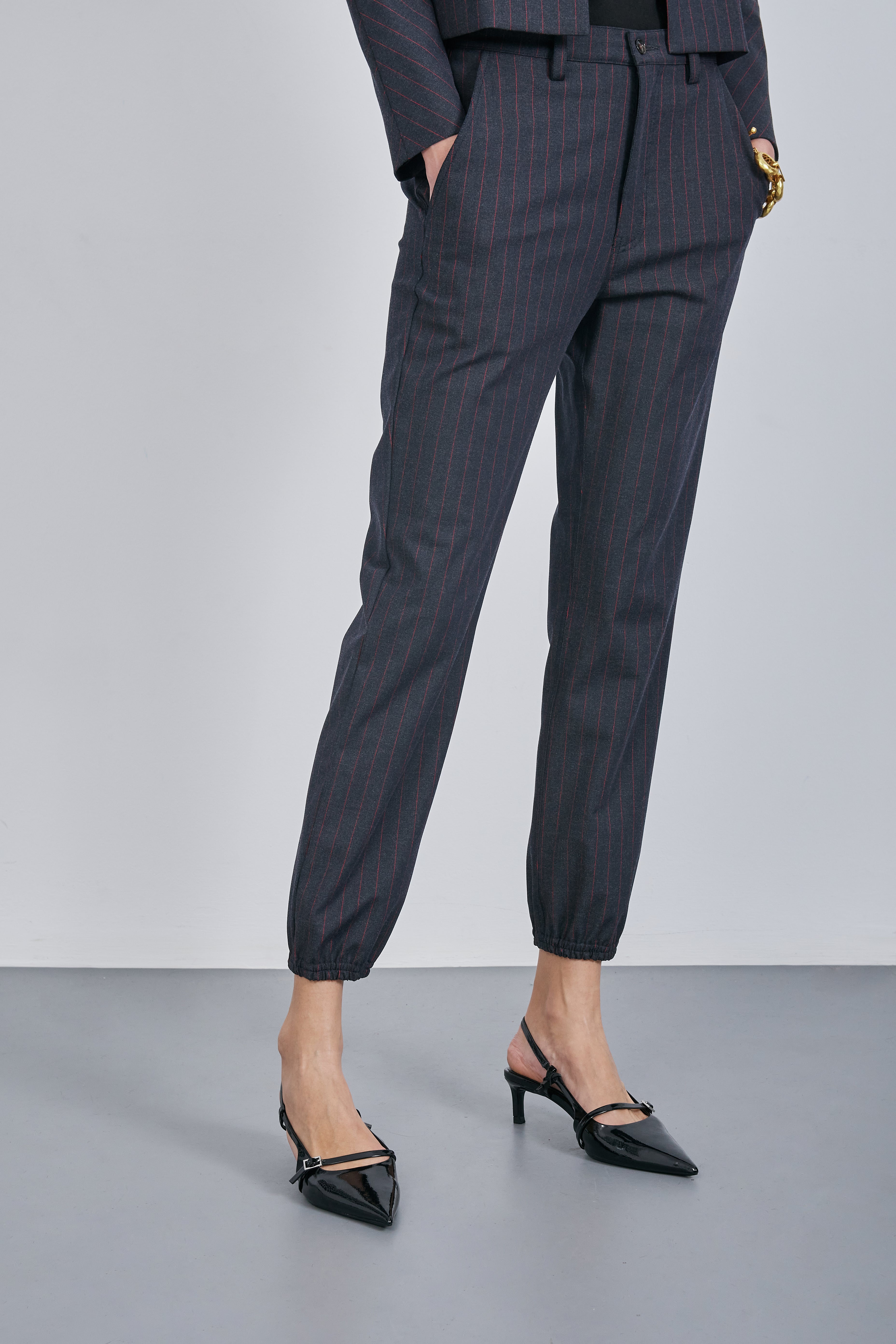 PANTS MIA STRIPES GREY