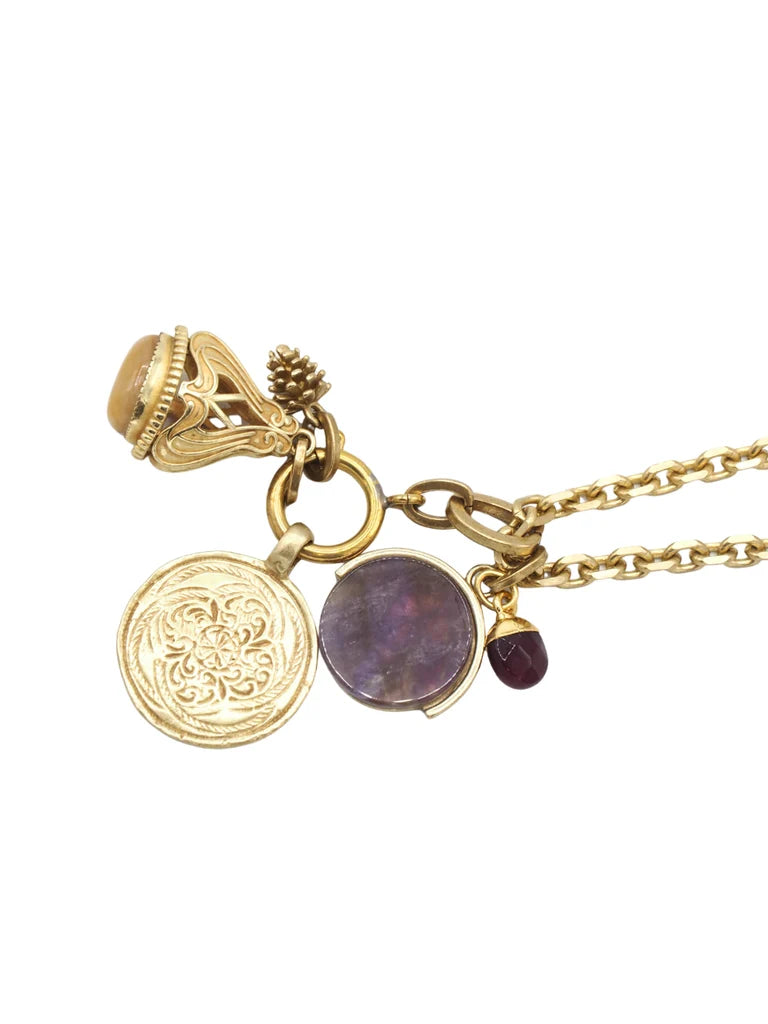 Pinyata Necklace gold purple