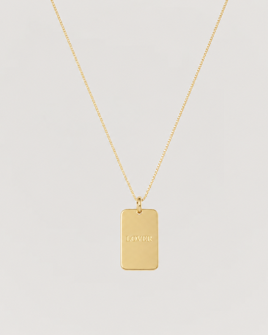 MEDALLA PLACA LOVER ORO