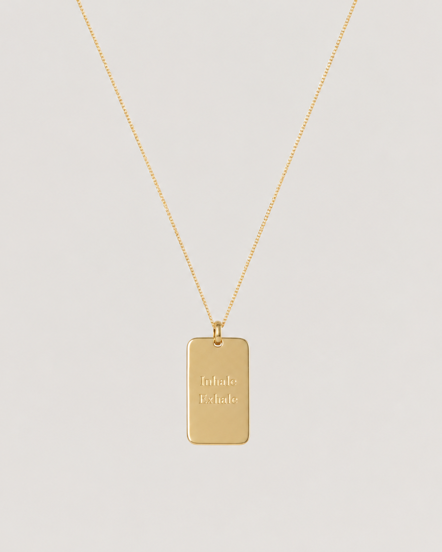MEDALLA PLACA INHALE ORO