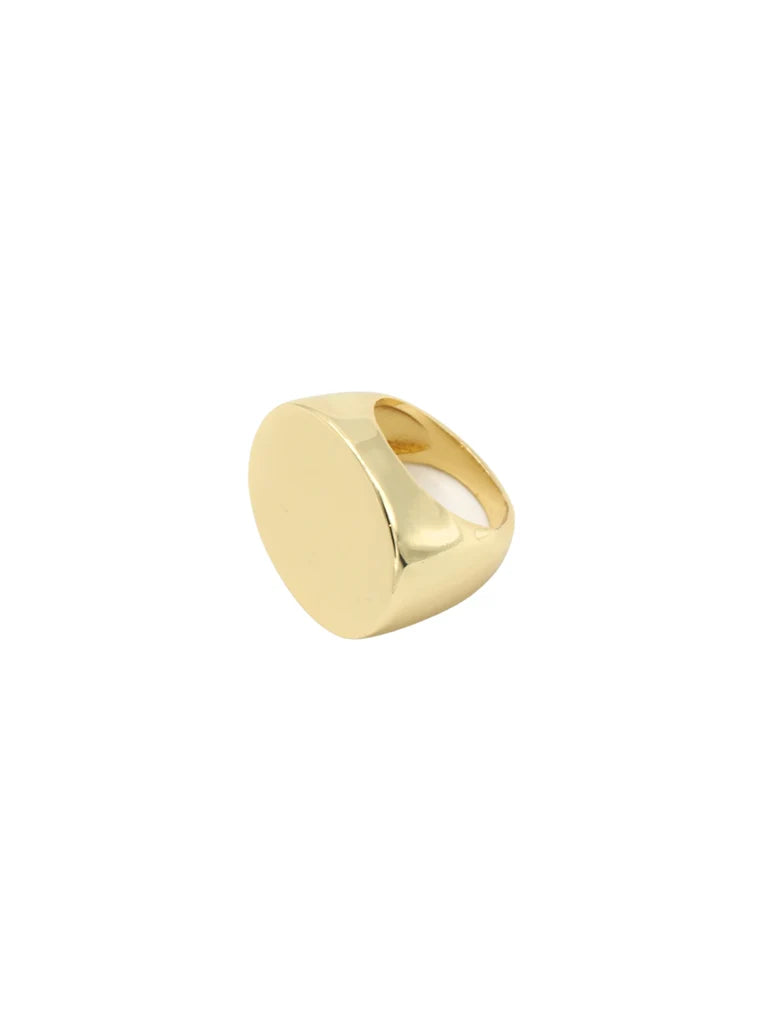 Signet pinky finger ring gold