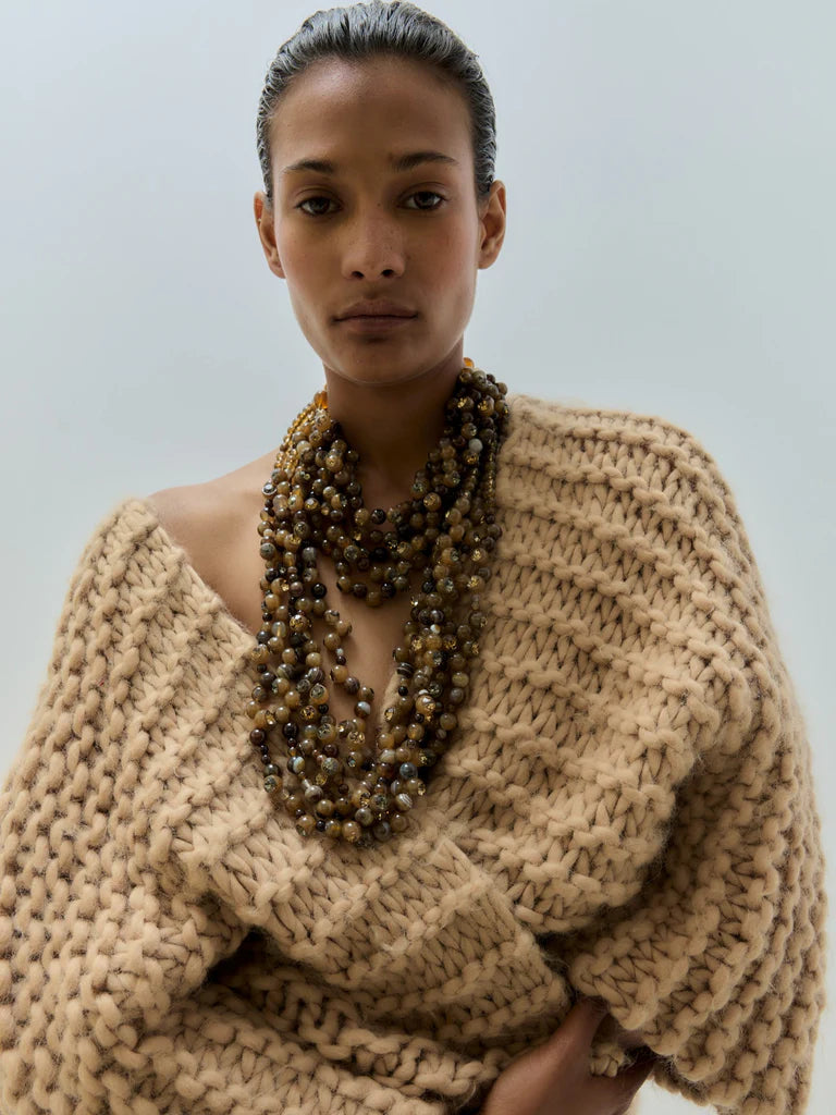 Thelma Necklace Brown