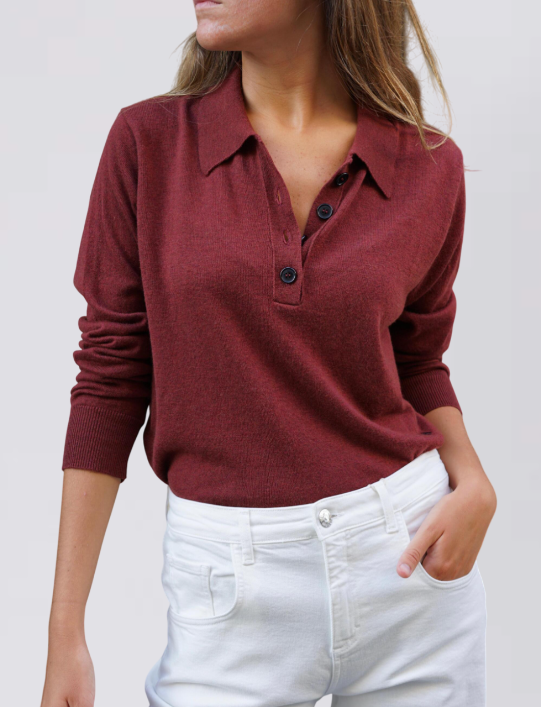 PULL PAULINA BURGUNDY