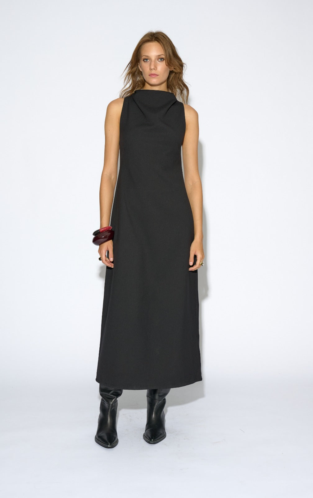 BLACK SLEEVELESS DRESS FOR GIRLS