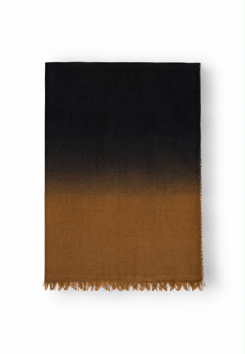 FOULARD SOUFFLE DEGRADADO NEGRO Y MARRÓN
