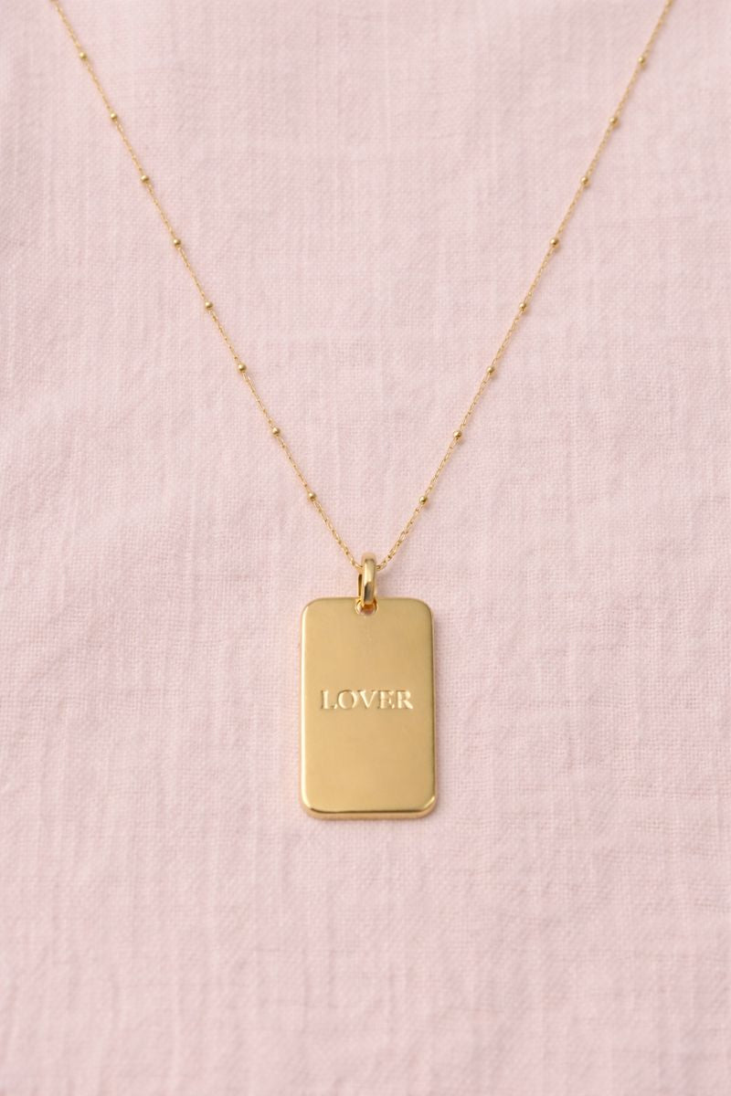 MEDALLA PLACA LOVER ORO