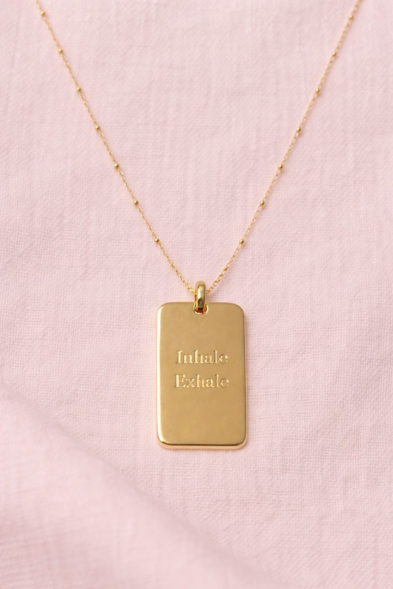 MEDALLA PLACA INHALE ORO