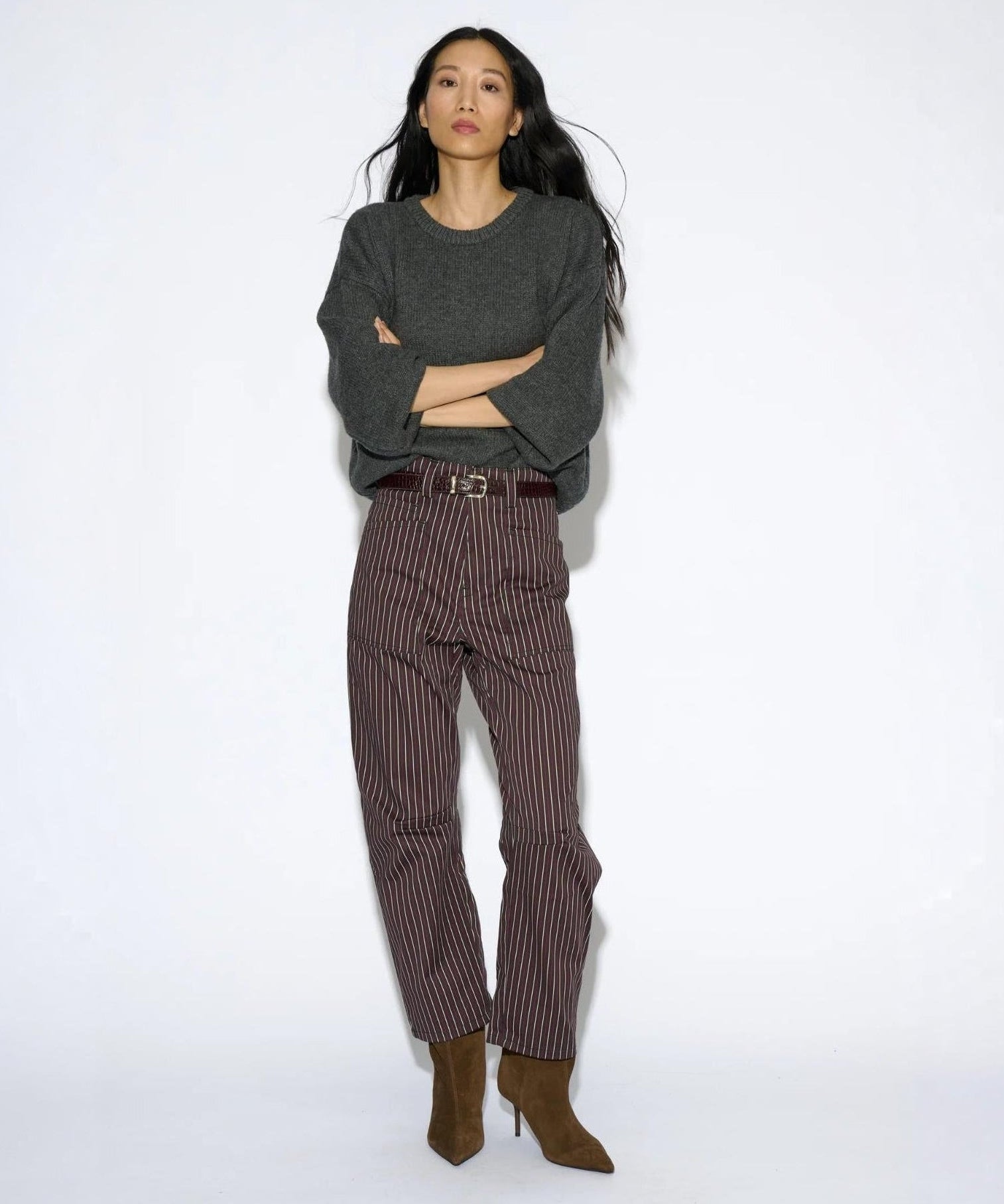 PANTALÓN BRUNA RAYA MARRÓN