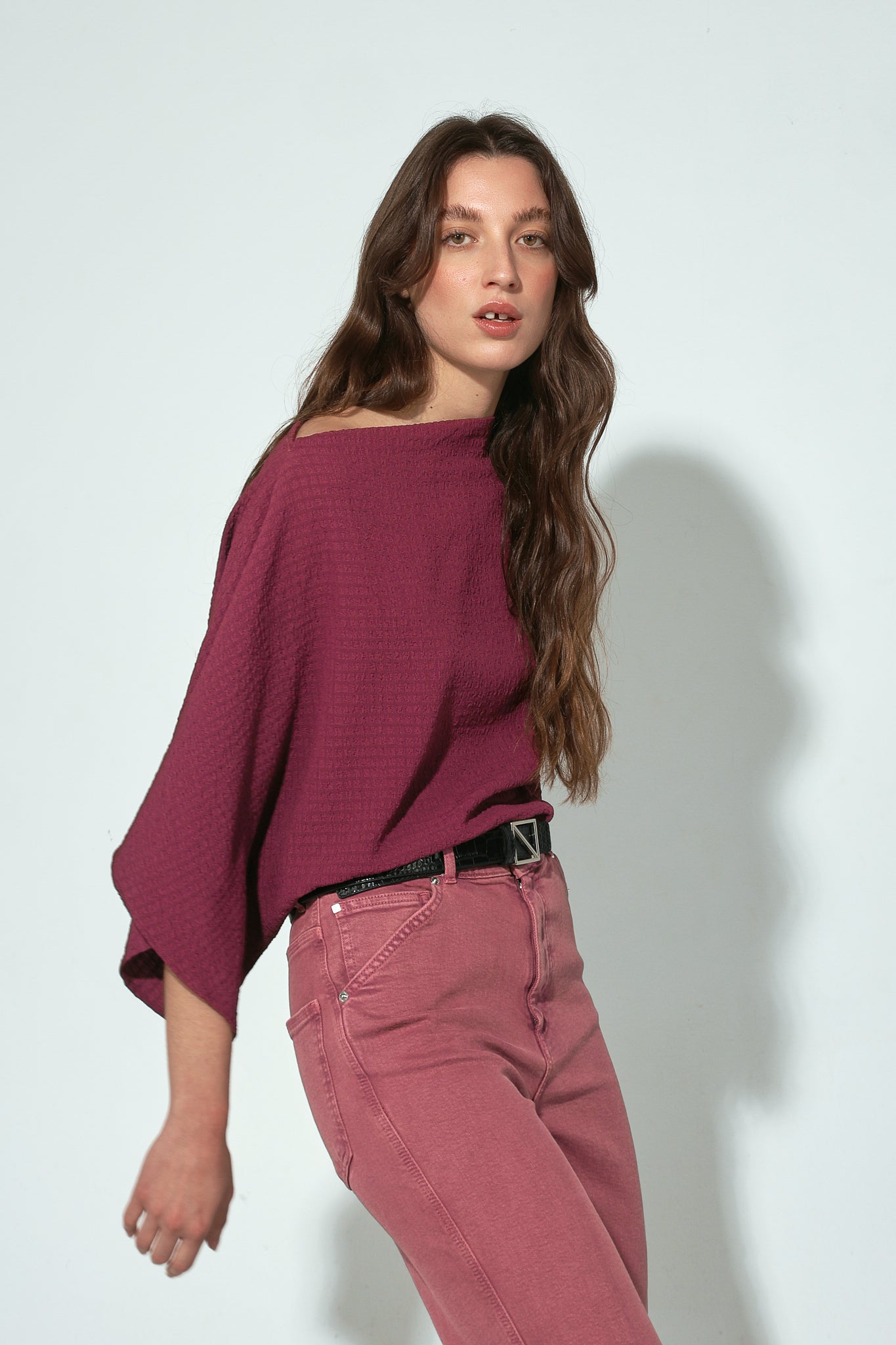 TOP CALIPSO SEERSUCKER BURDEOS