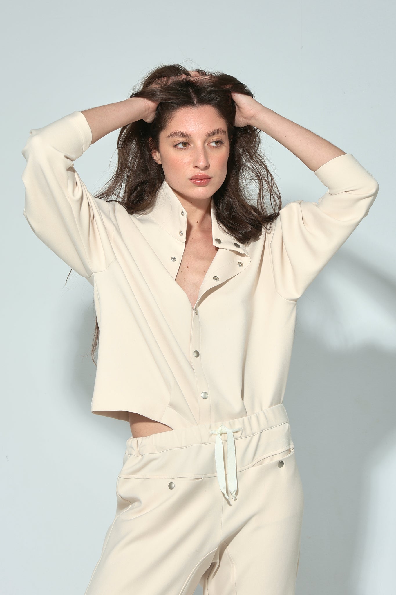 CHAQUETA DOKOS SNAPS ECRU