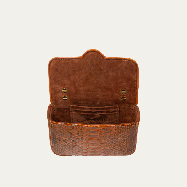 Mini Ava Python bag mocha