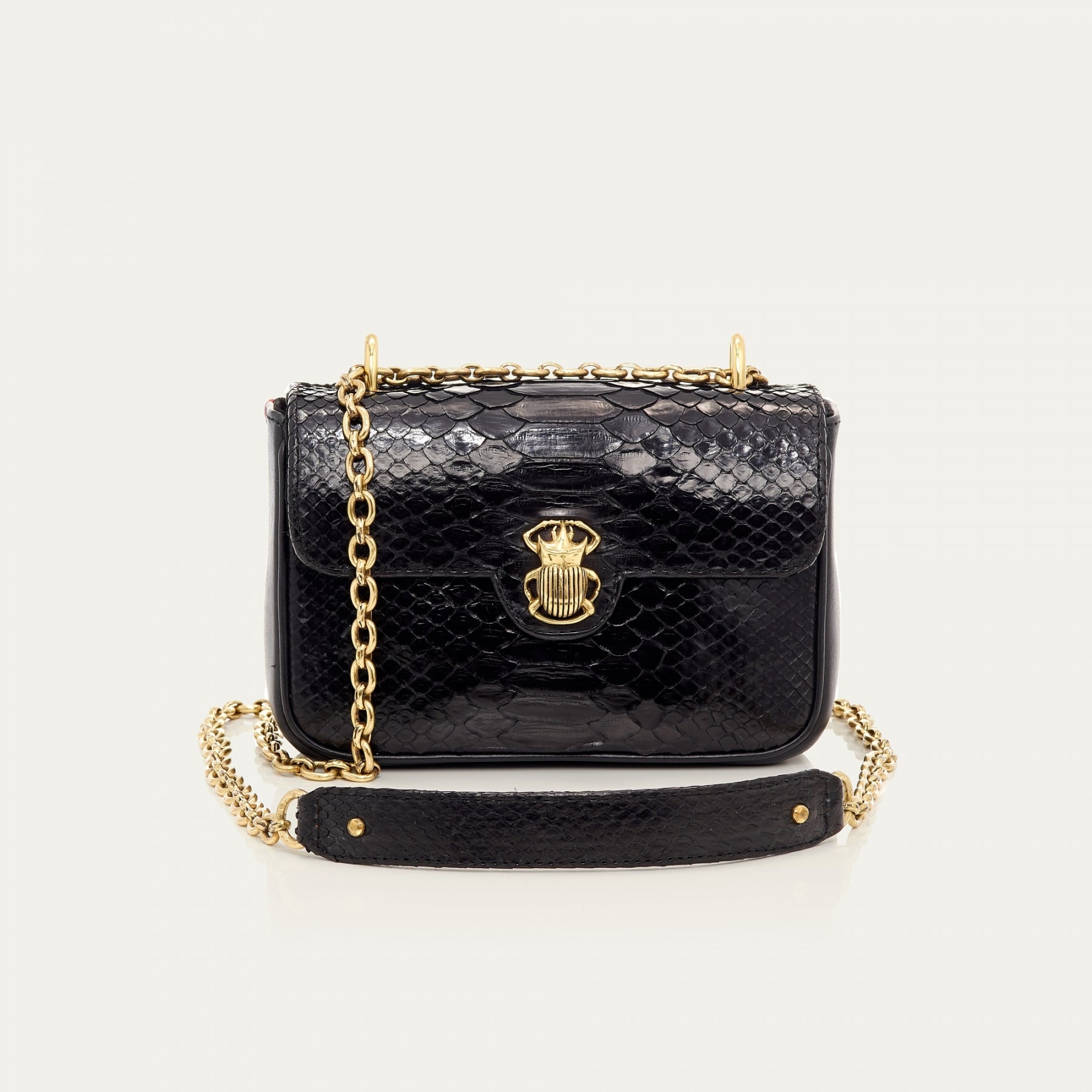 Bolso Mini Ava Python negro